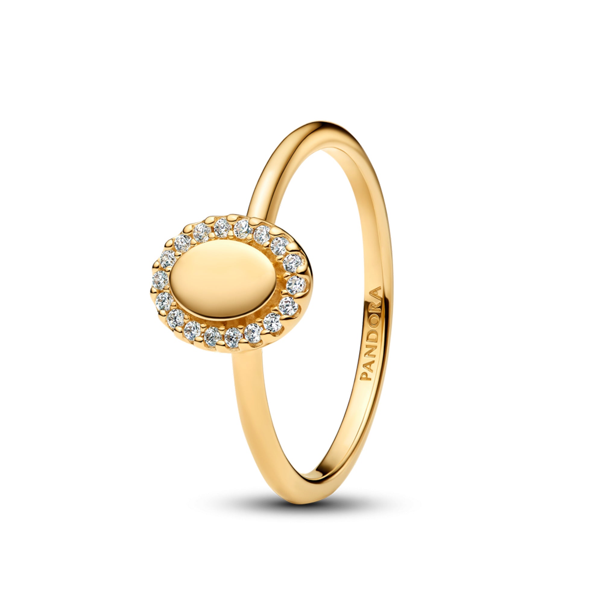 Engravable Oval Halo Ring