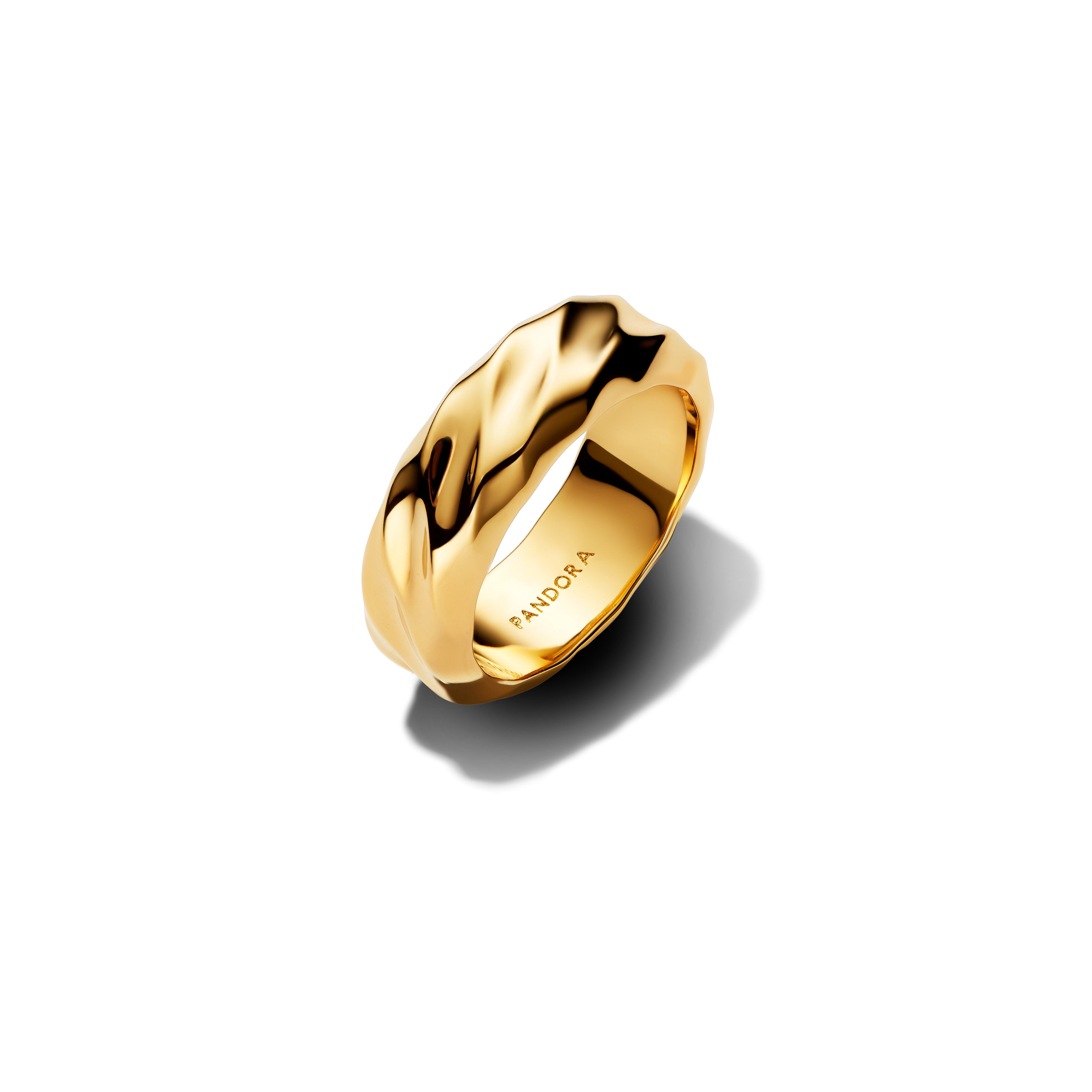 Rippled Wide Band Ring