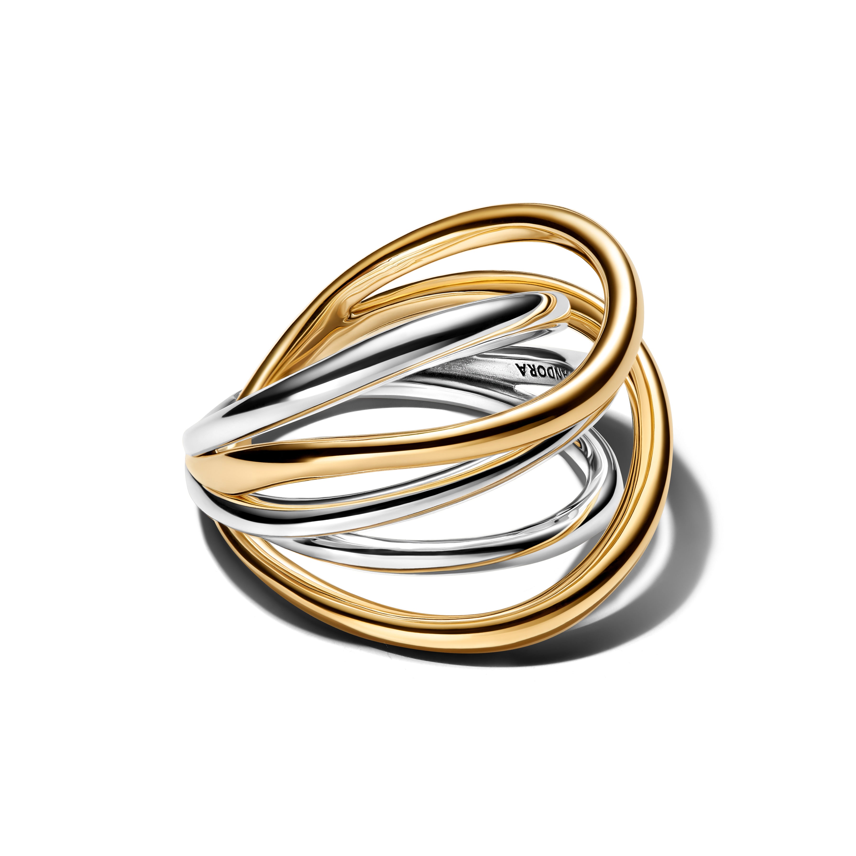 Two-Tone Entwined Band Ring