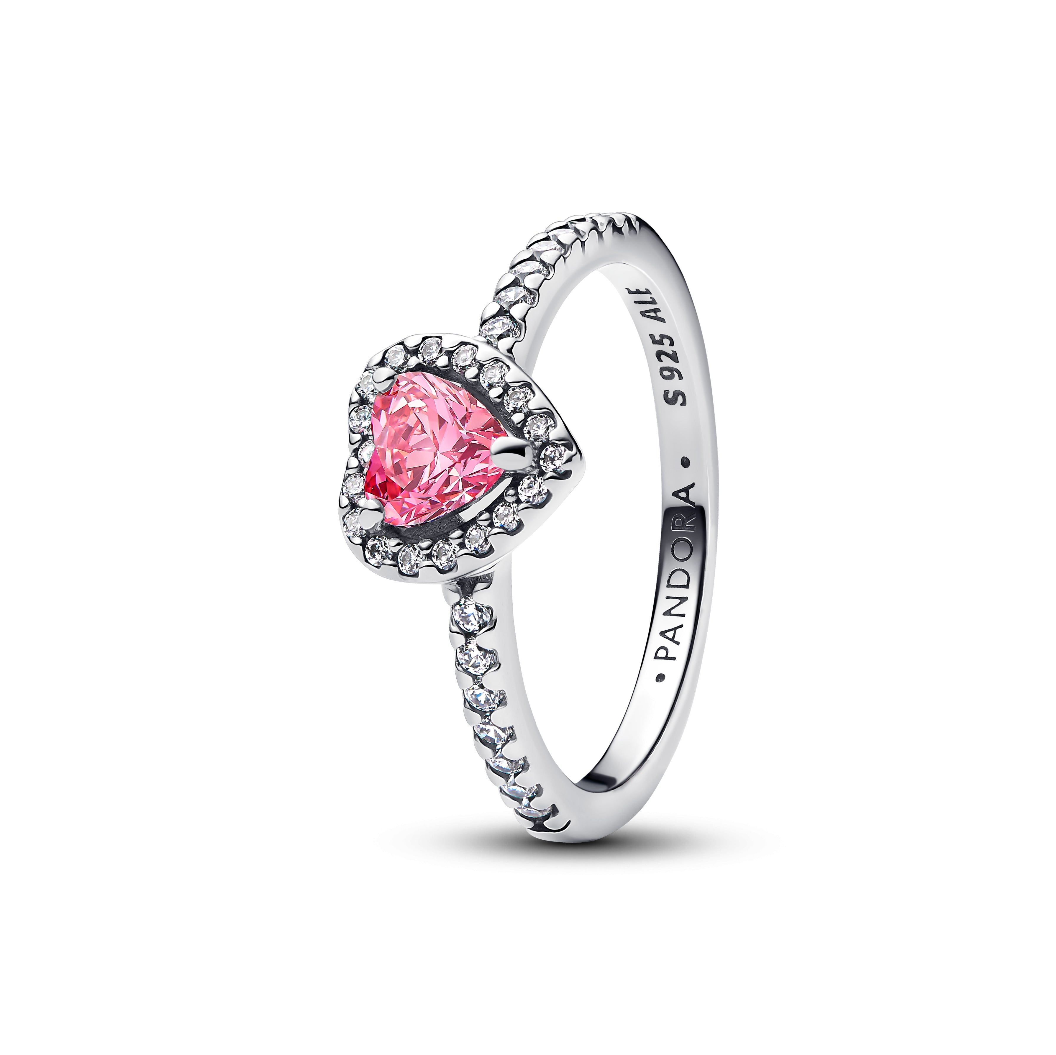 Elevated Pink Heart Ring