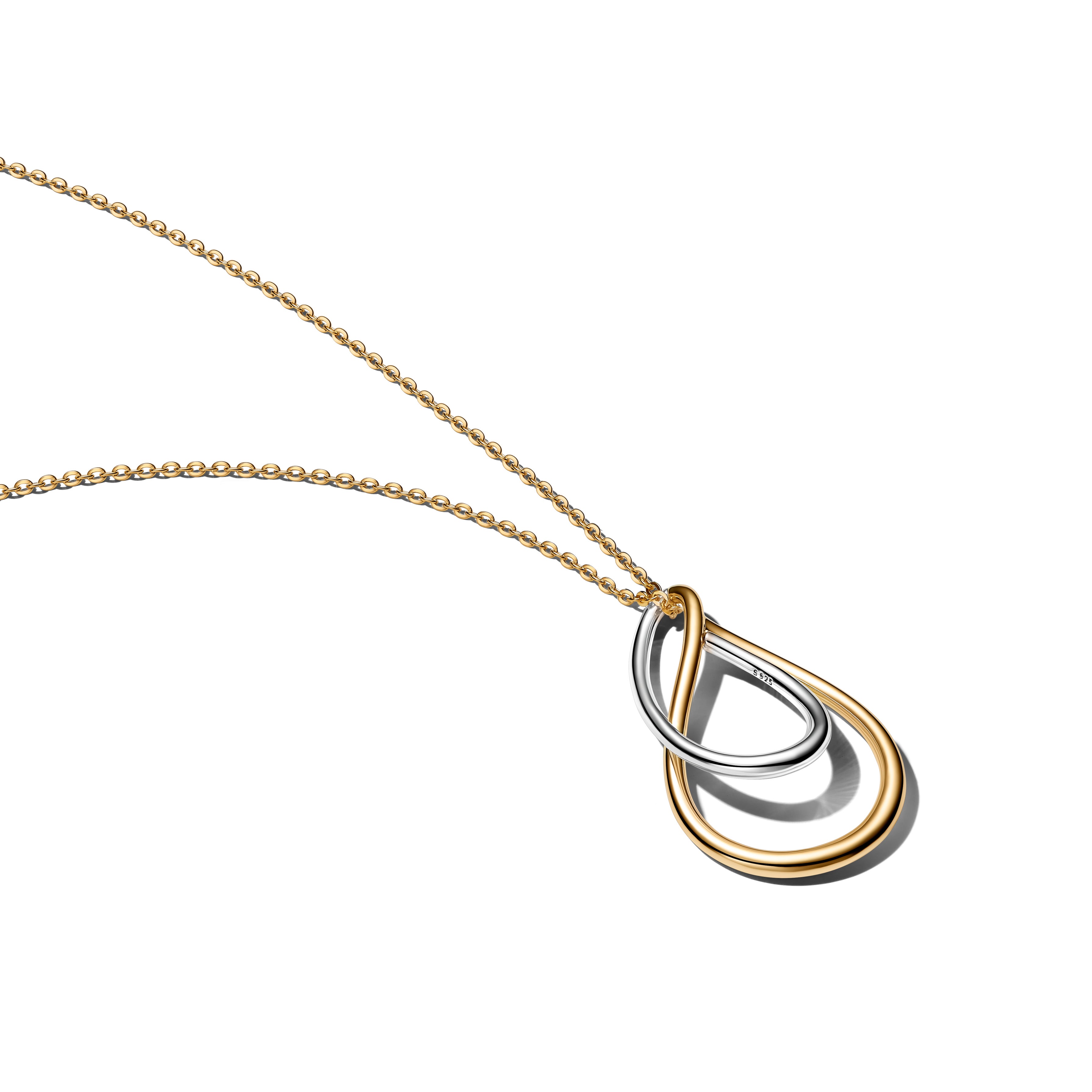 Two-Tone Double Pendant Necklace