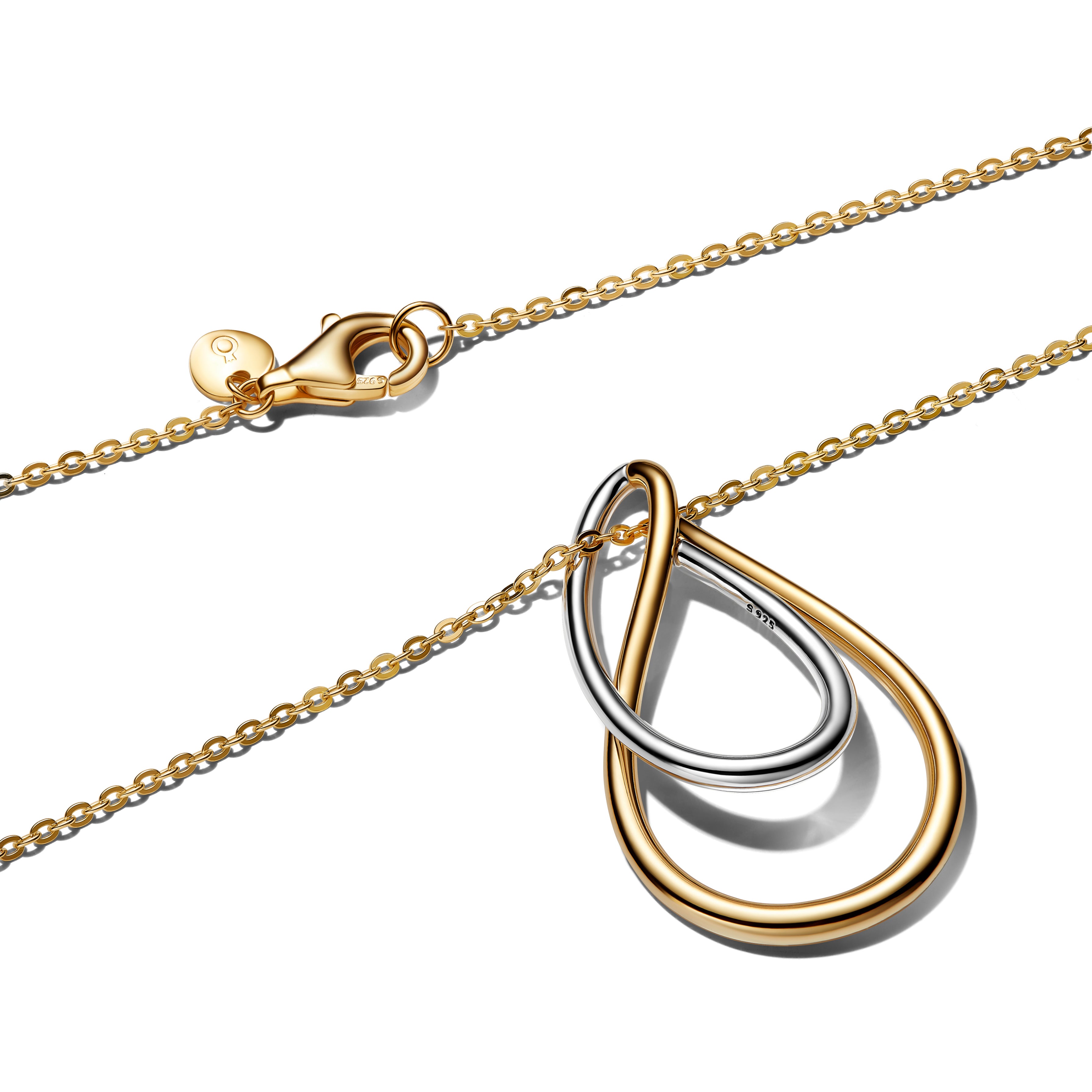 Two-Tone Double Pendant Necklace