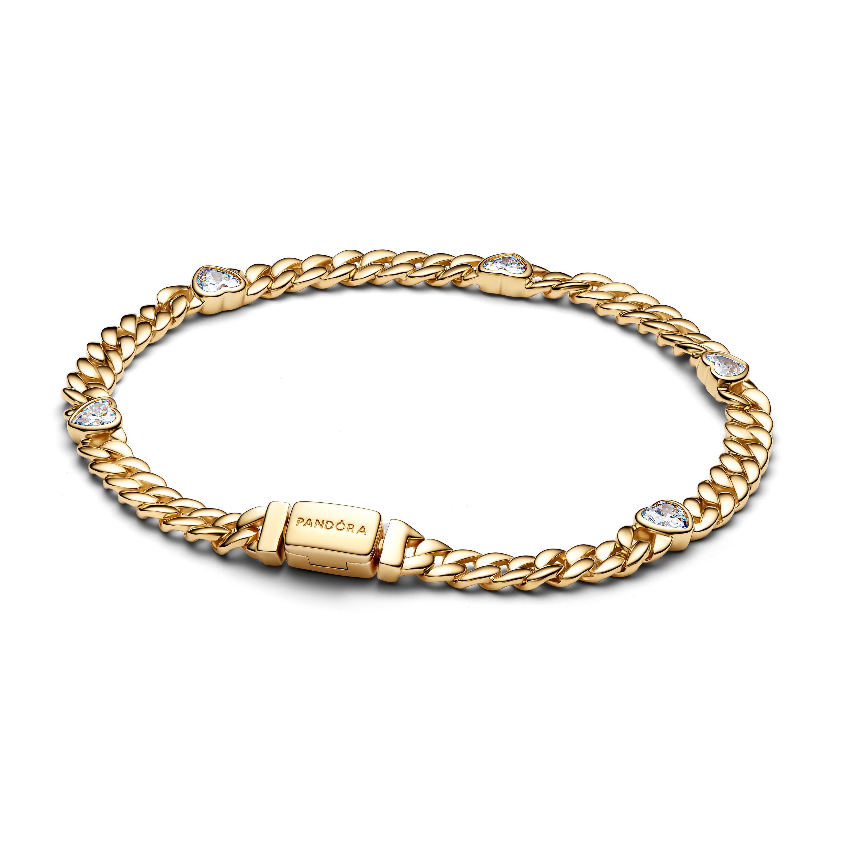 Heart Cuban Chain Bracelet
