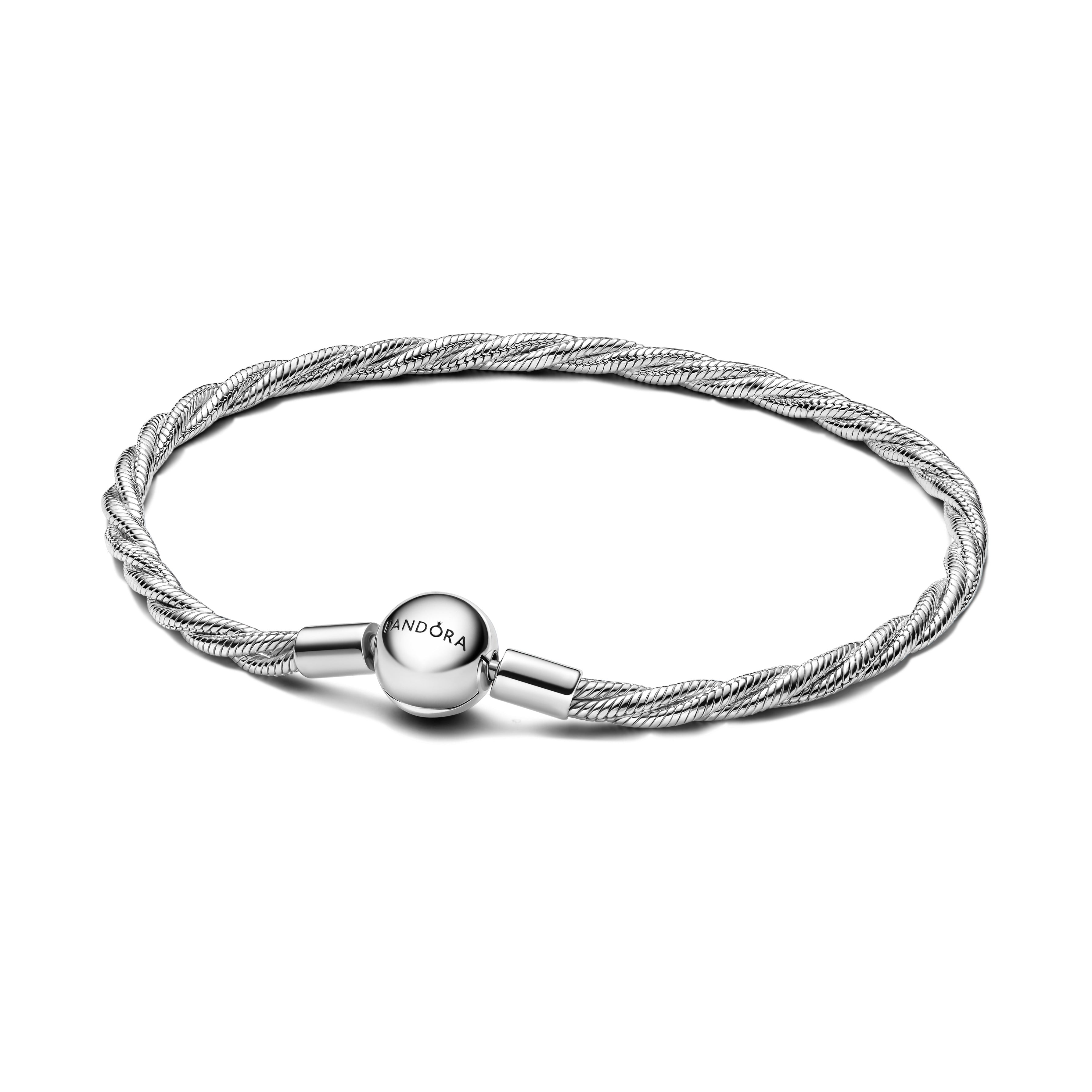 Round Pandora Clasp Twisted Snake Chain