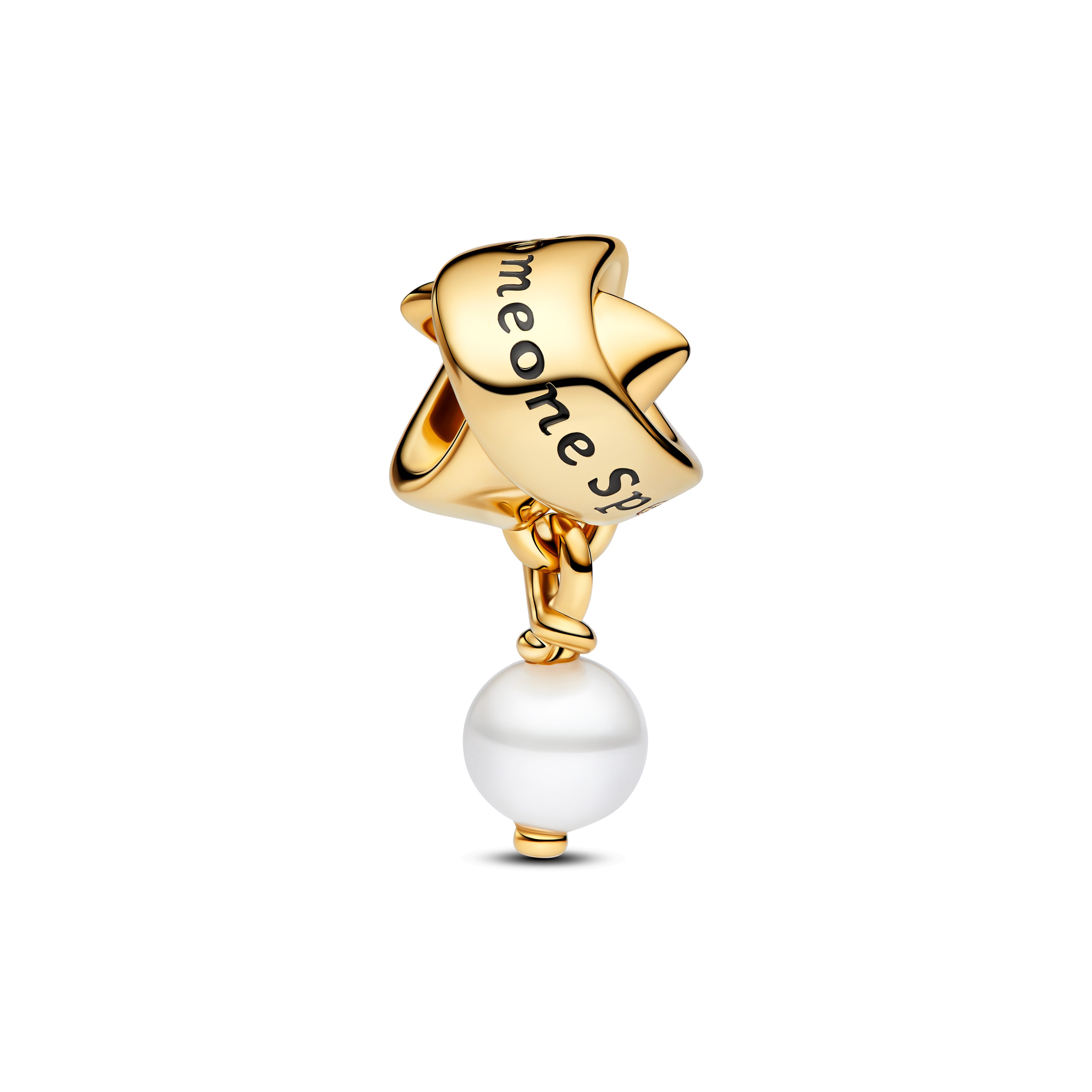 Treated Freshwater Cultured Pearl Ribbon Charm