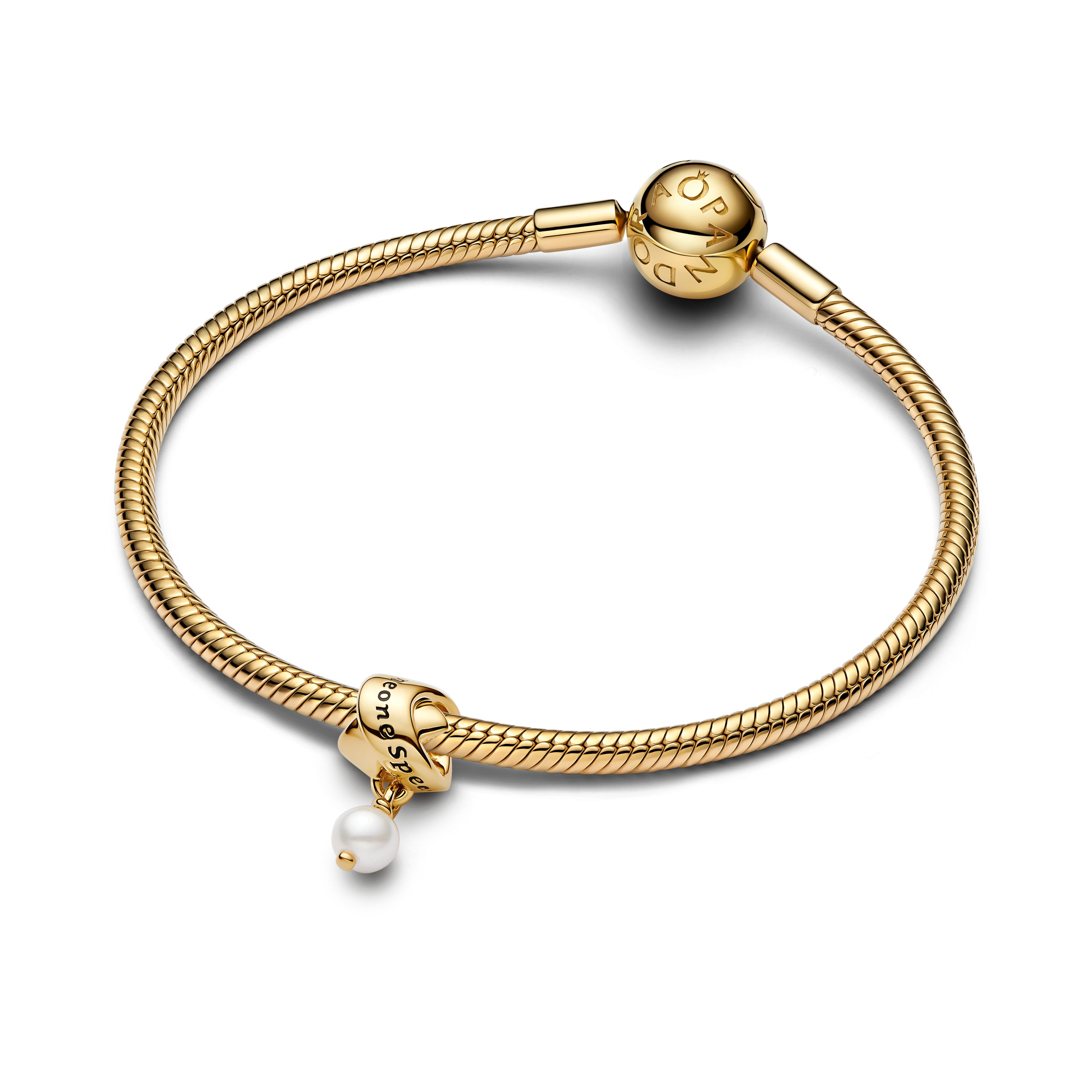Treated Freshwater Cultured Pearl Ribbon Charm