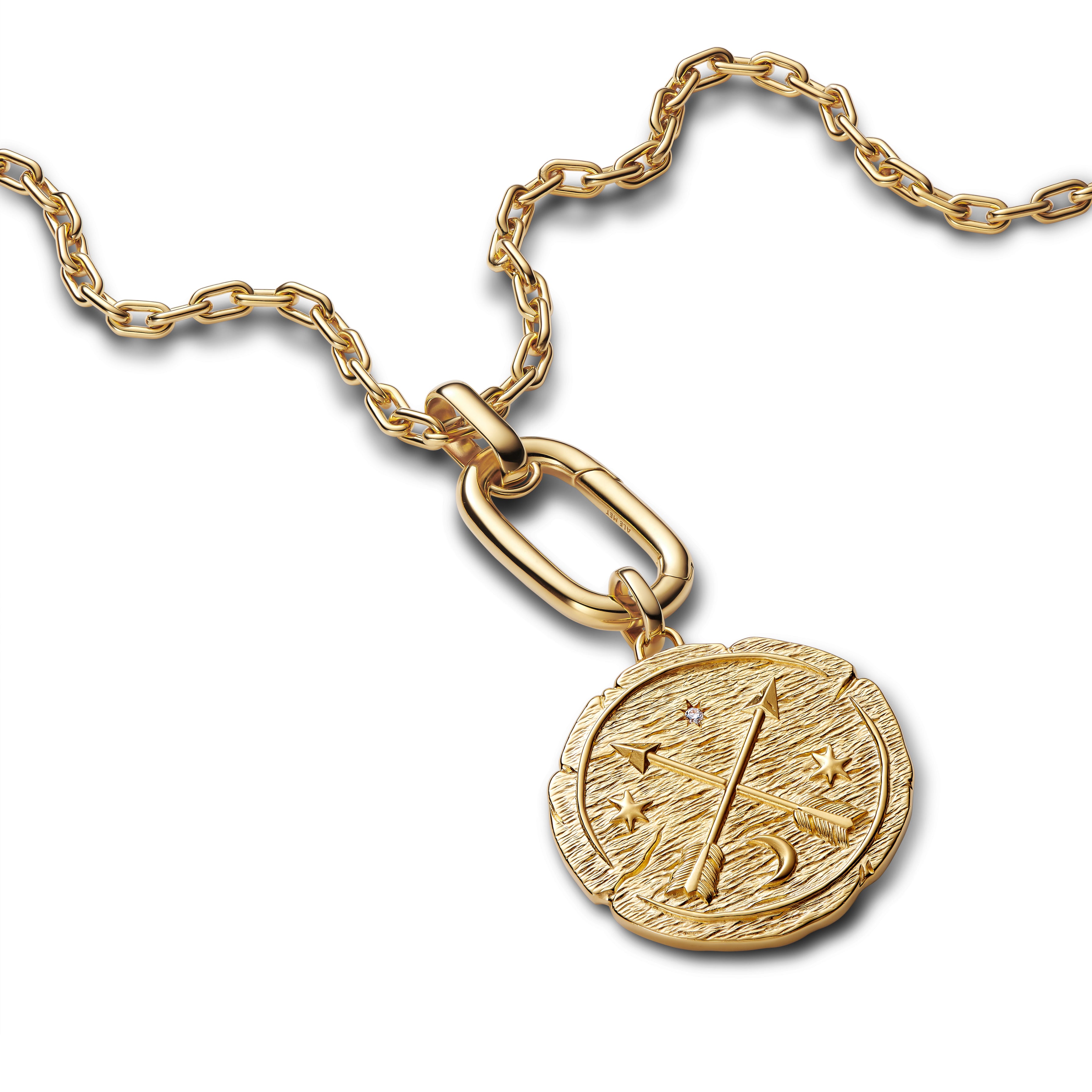 Crossing Arrows Oversized Medallion Charm
