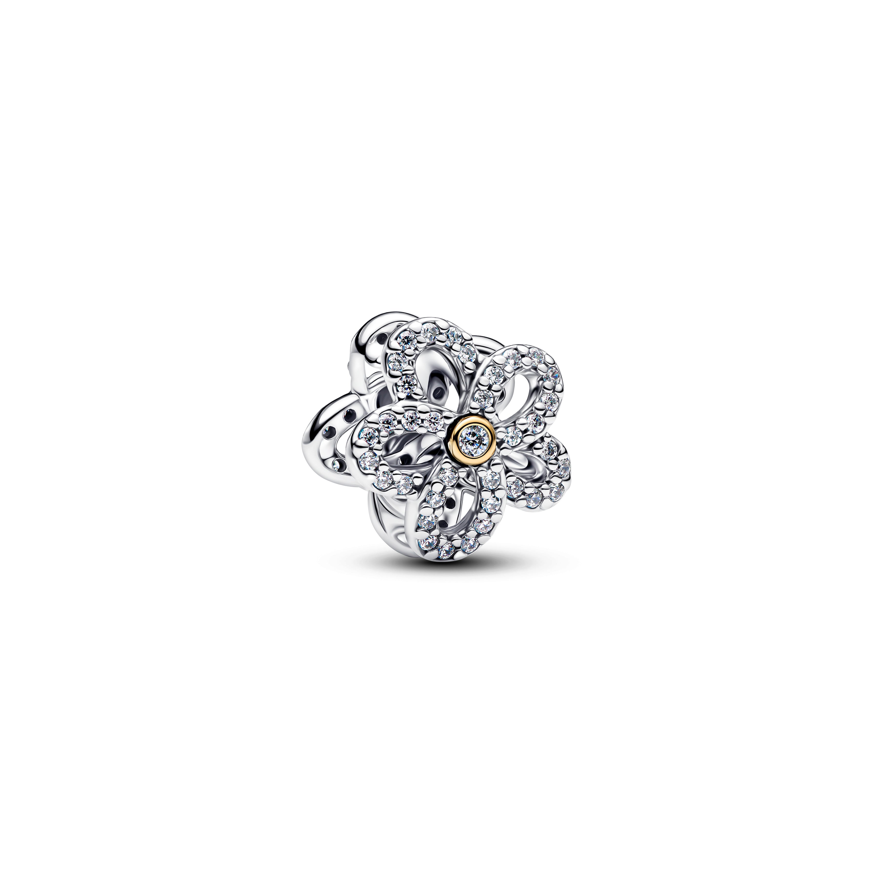 Pavé Flower Openwork Charm