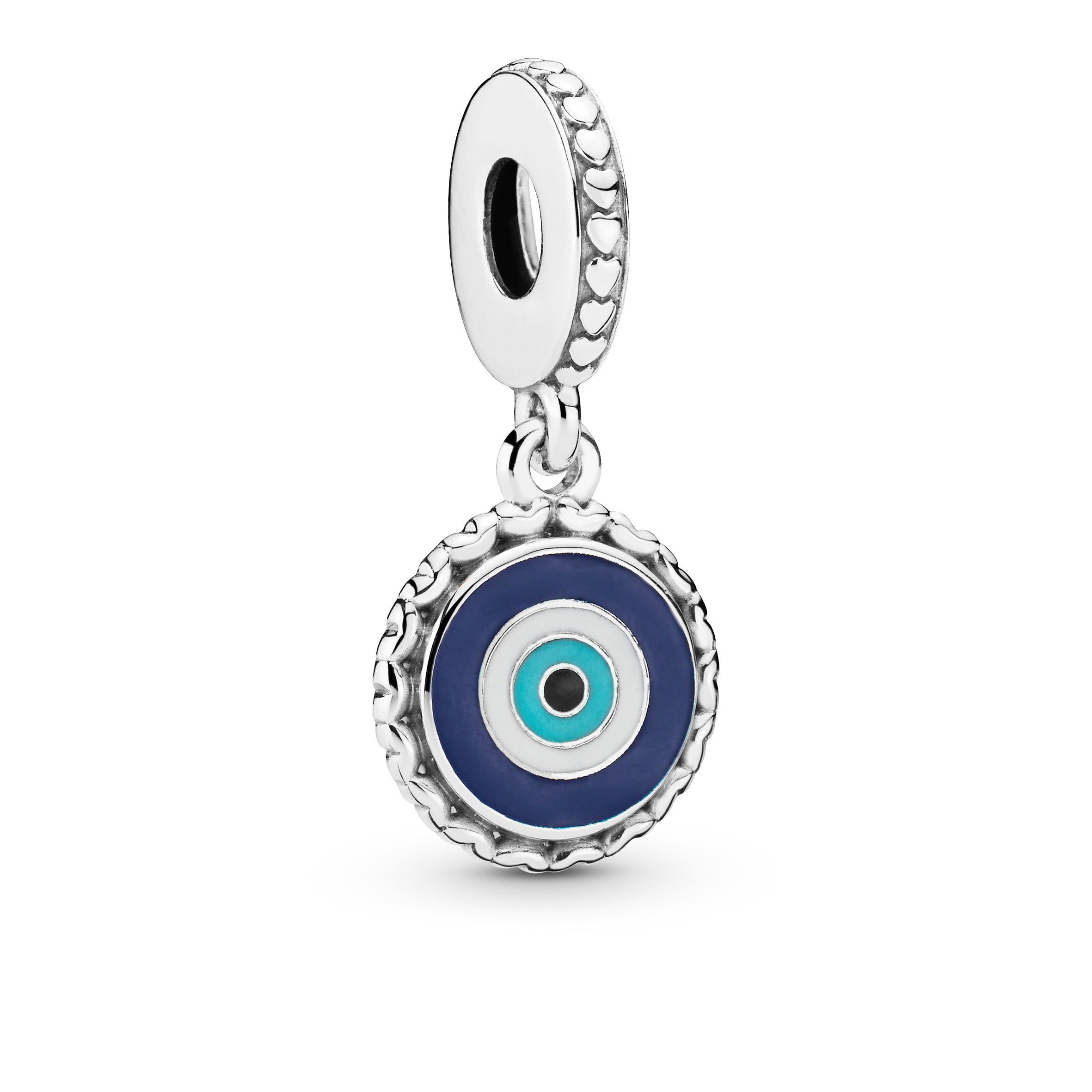 Evil eye silver dangle