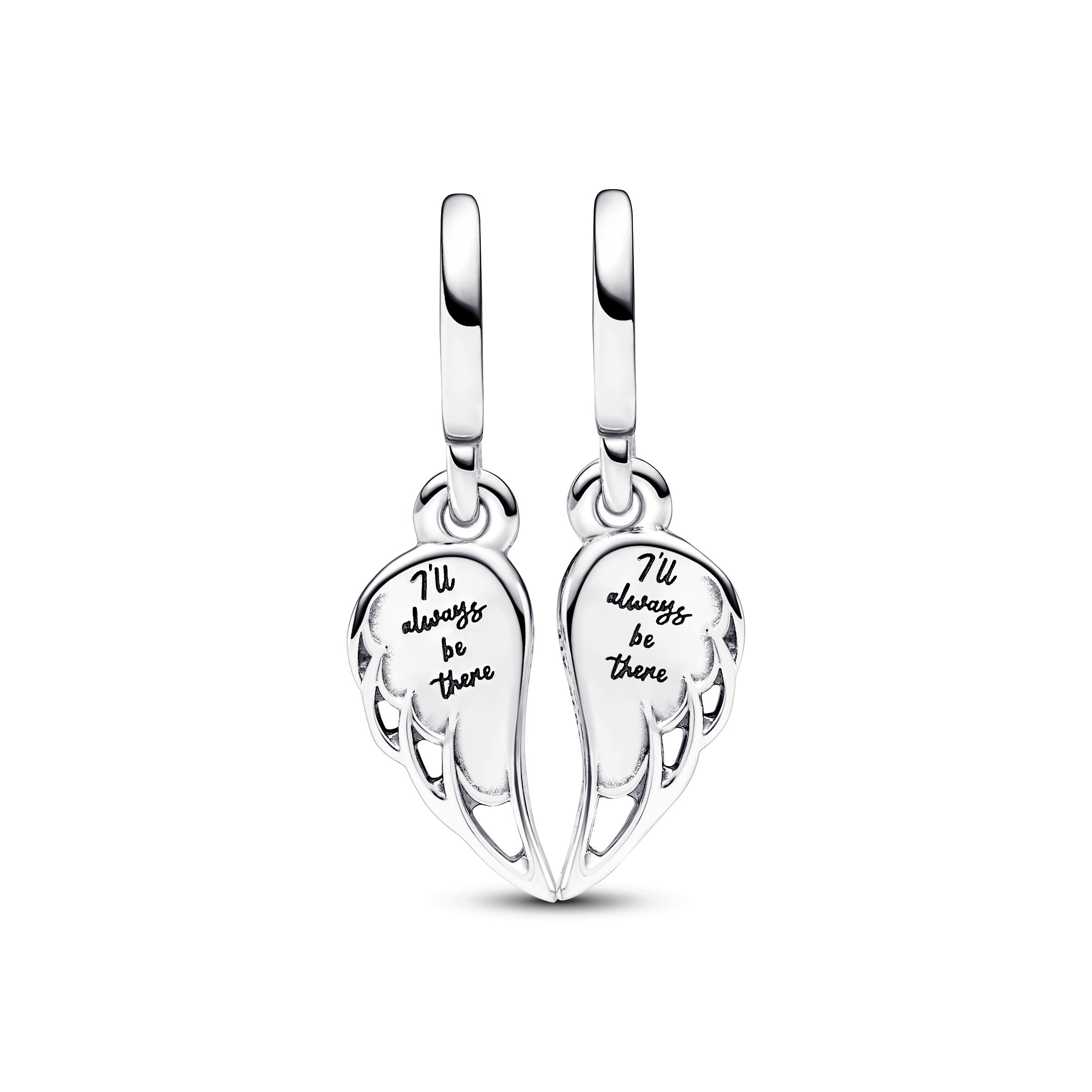 Sparkling Splitable Angel Wings Dangle Charm