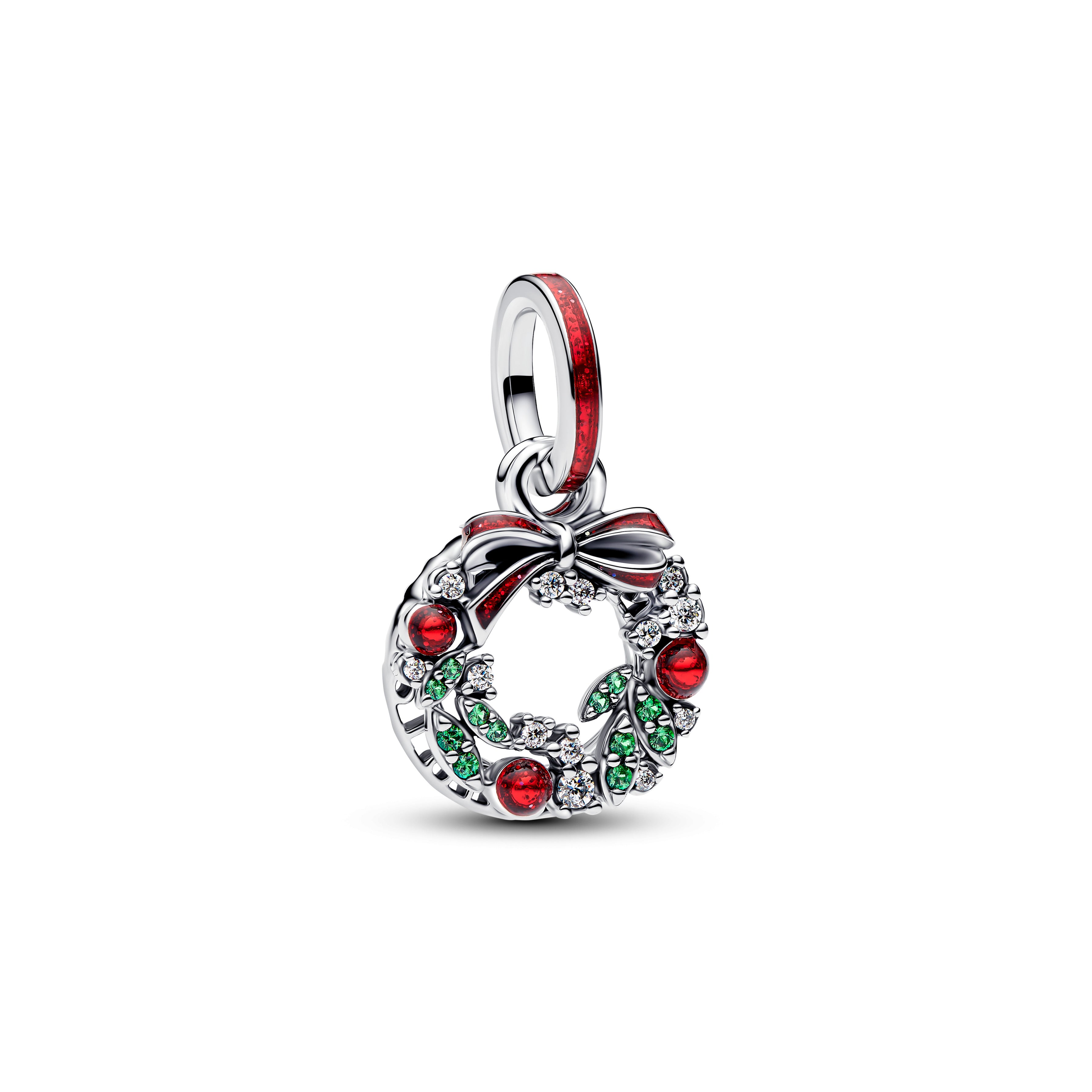 Holiday Wreath Double Dangle Charm