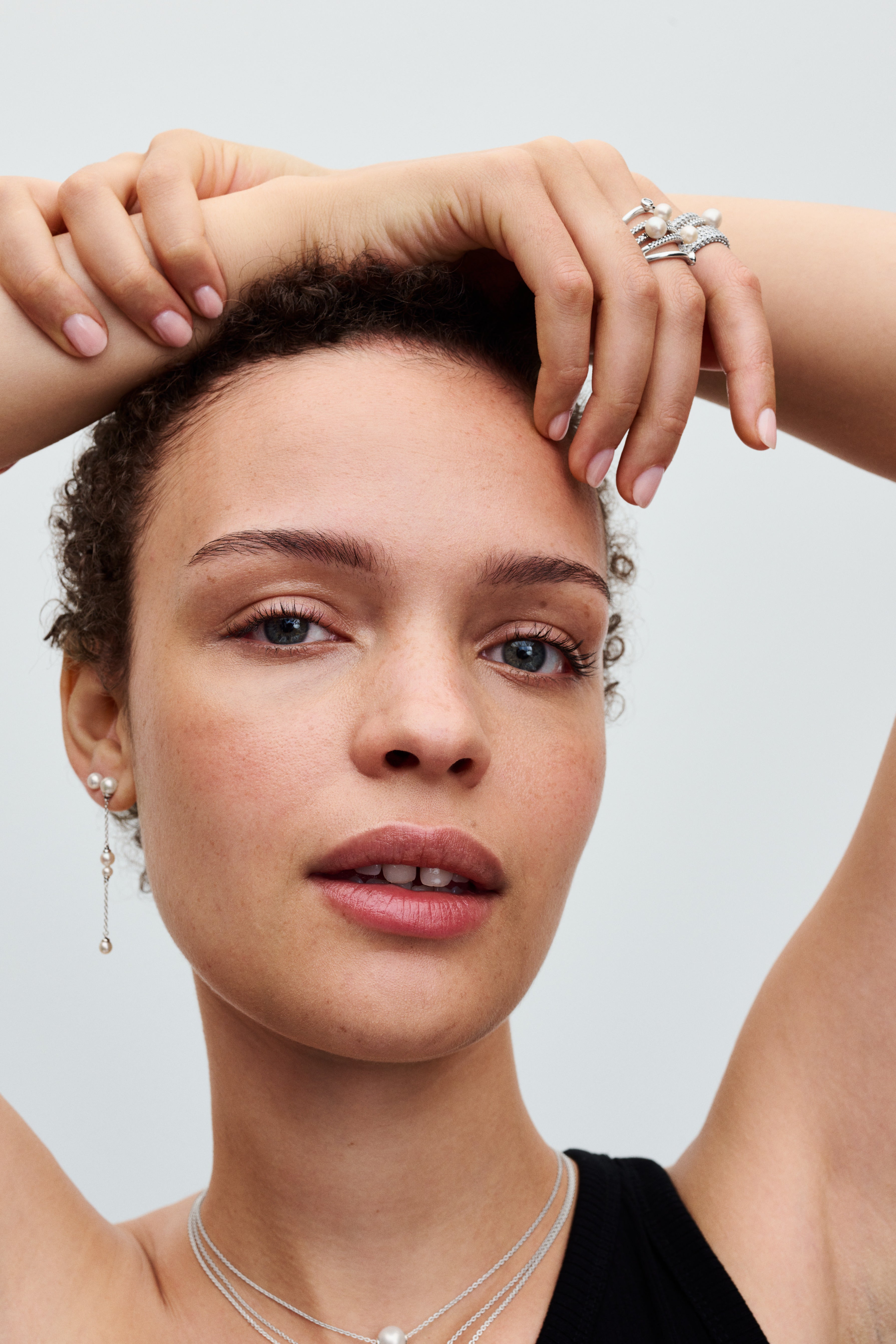 Treated Freshwater Cultured Pearl Drop Earrings