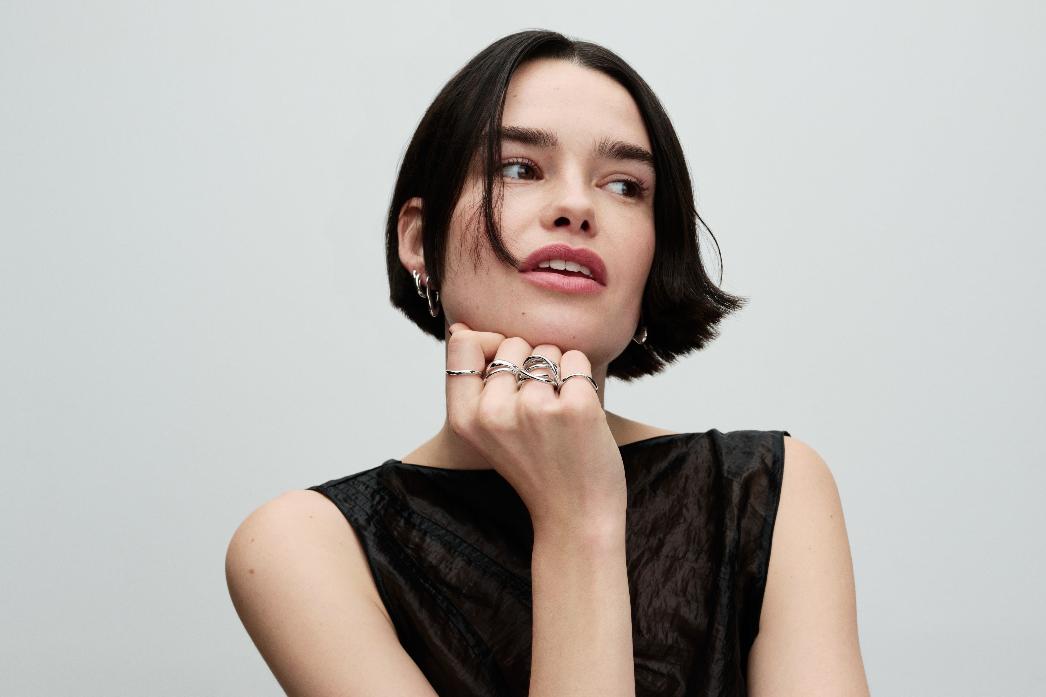 Round Huggie Hoop Earrings