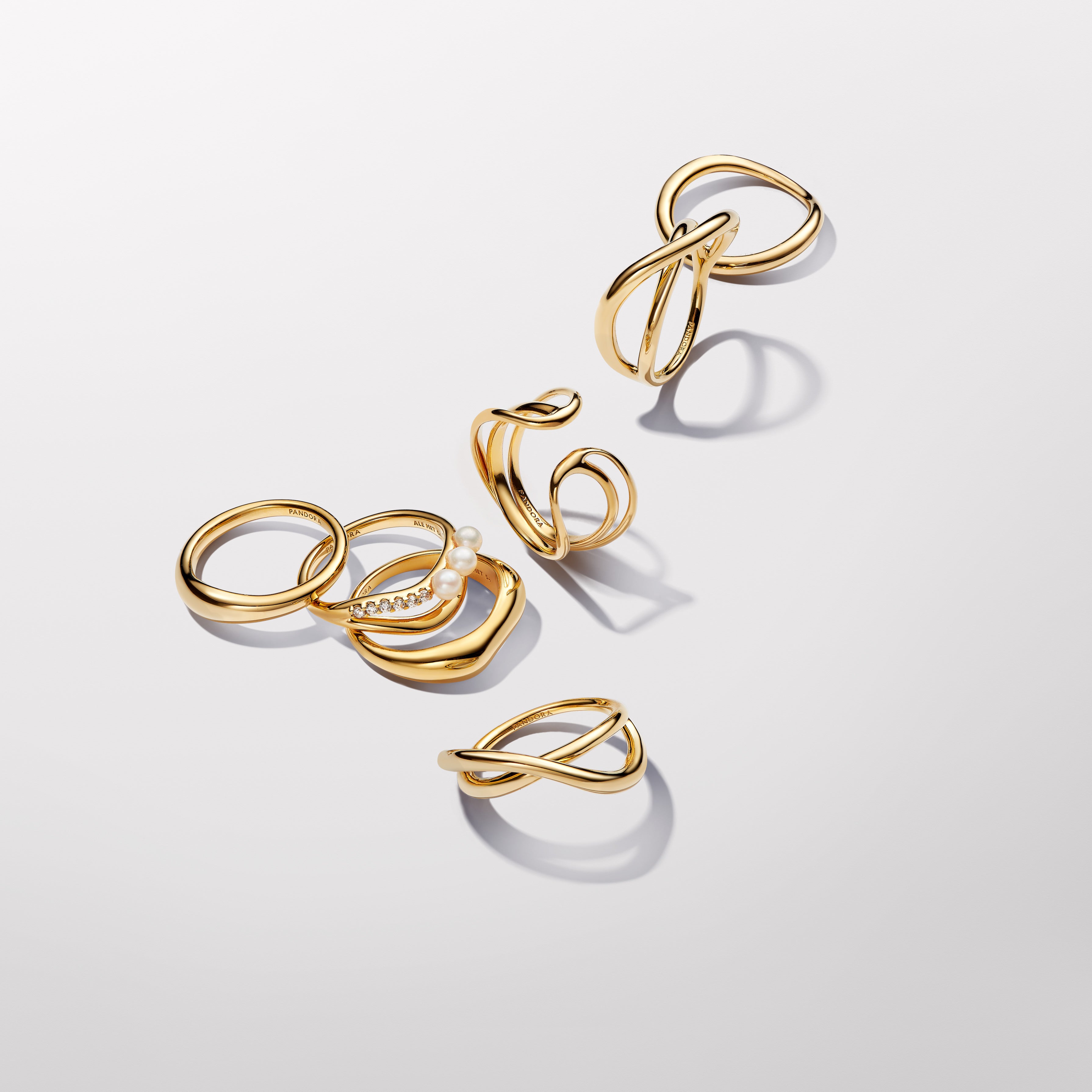 Organically Shaped Infinity Ring