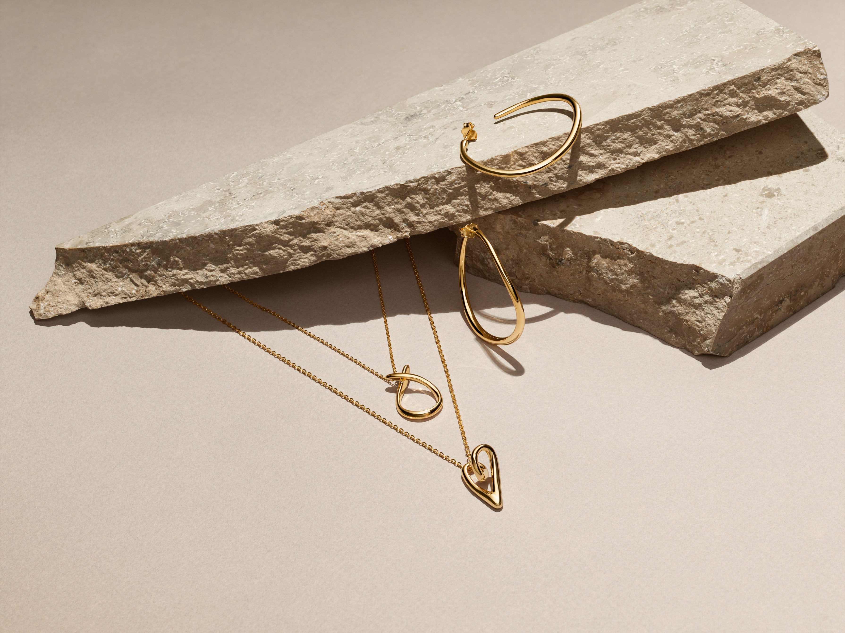 Organically Shaped Pendant Necklace