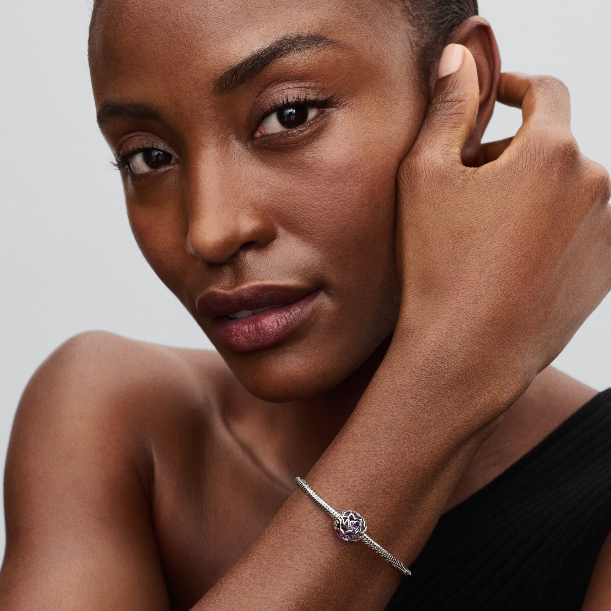 Openwork Hearts Mom Charm