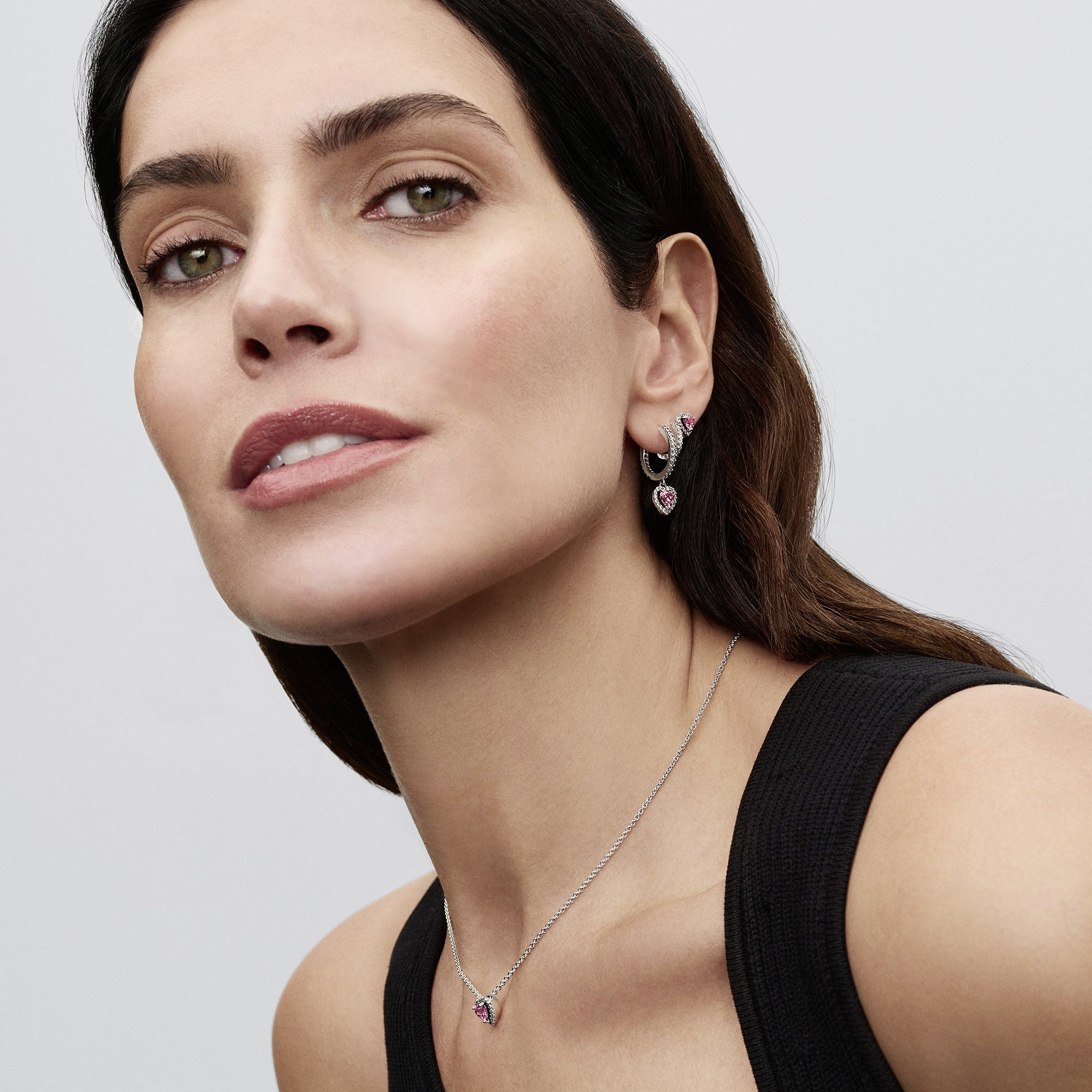 Pink Elevated Heart Necklace