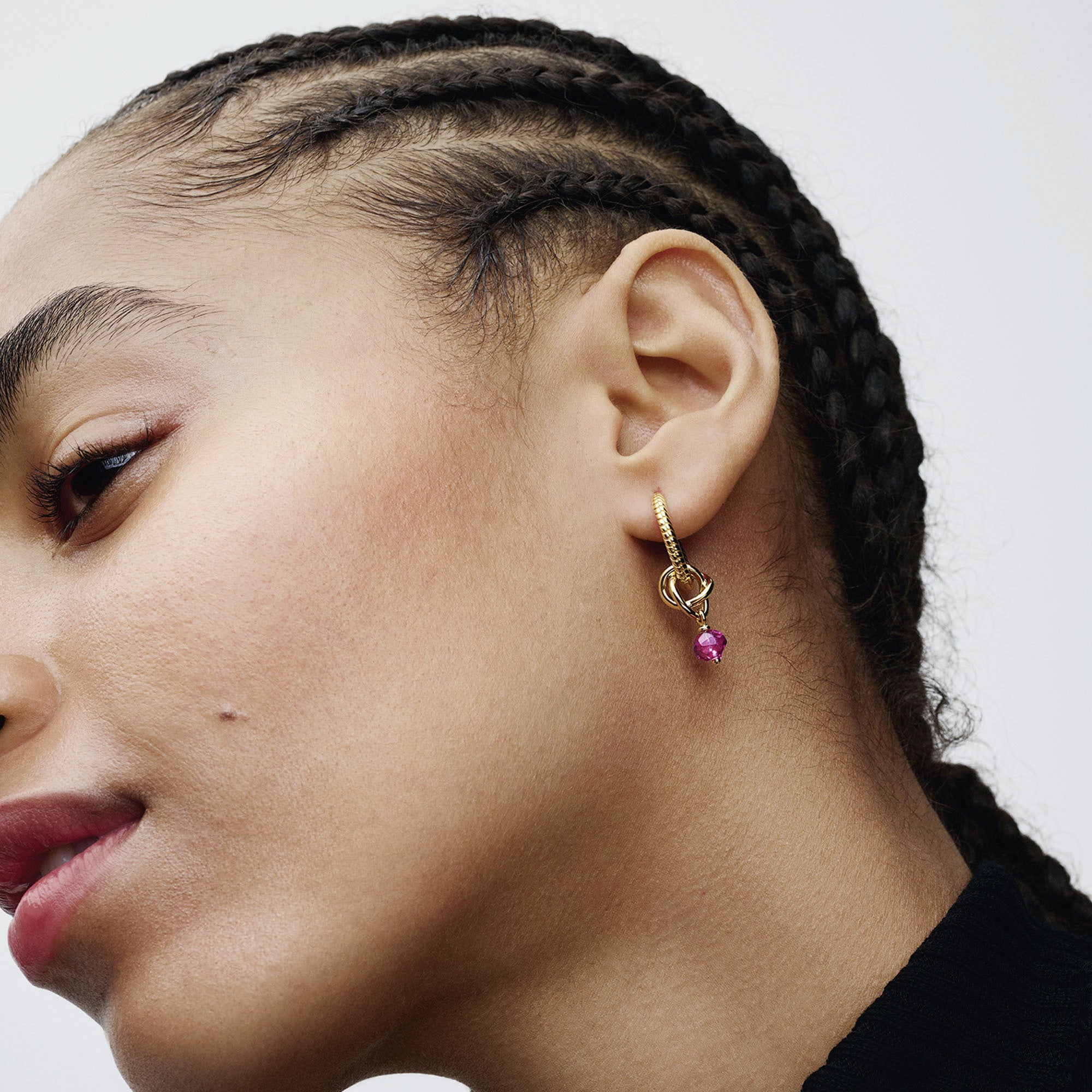 October Pink Eternity Circle Dangle Charm