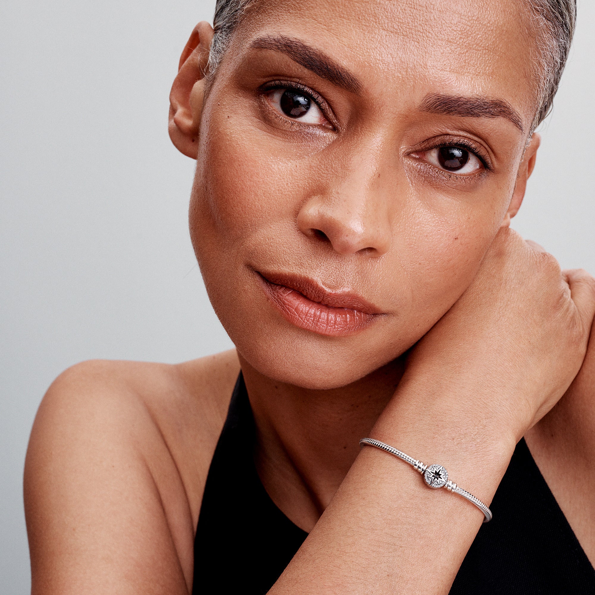 North Star Clasp Snake Chain Bracelet