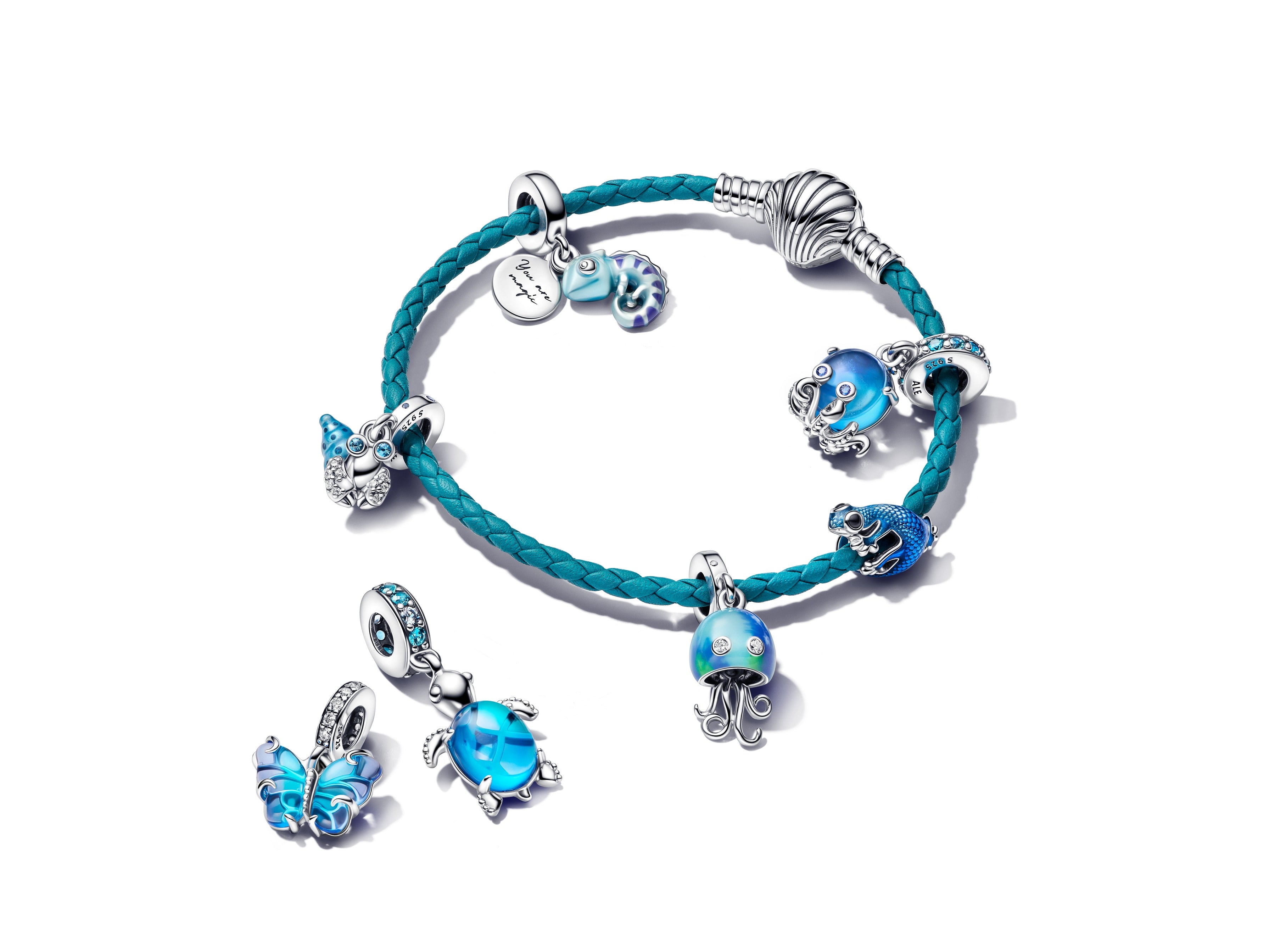 Metallic Blue Gecko Charm