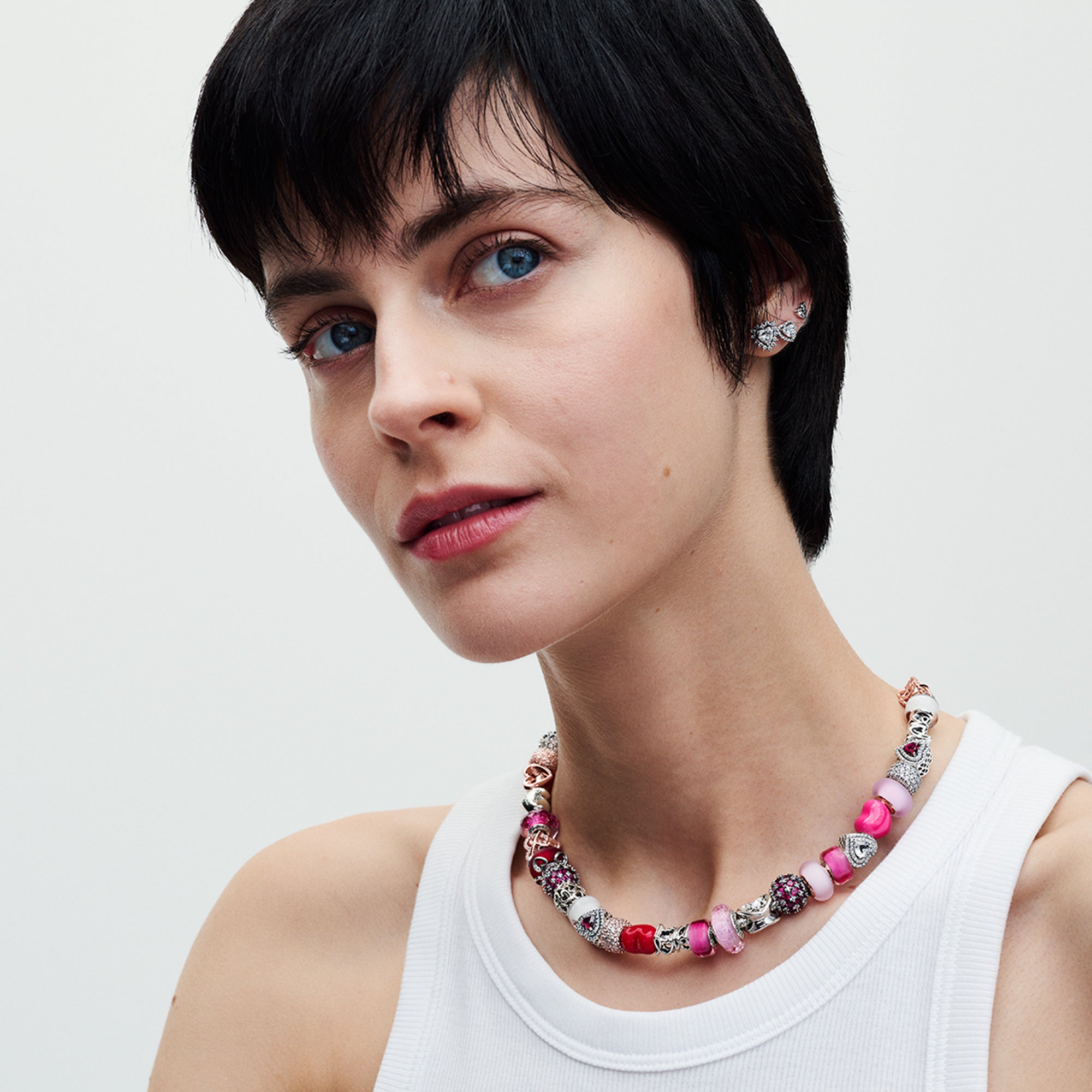 Sparkling Pavé Round Pink Charm