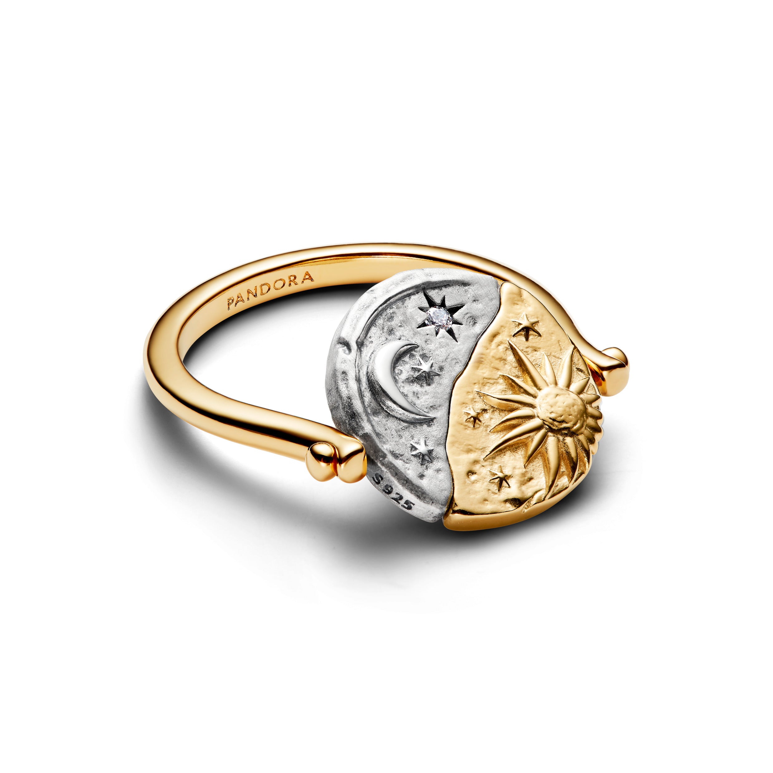 Sun and Moon Spinnable Ring