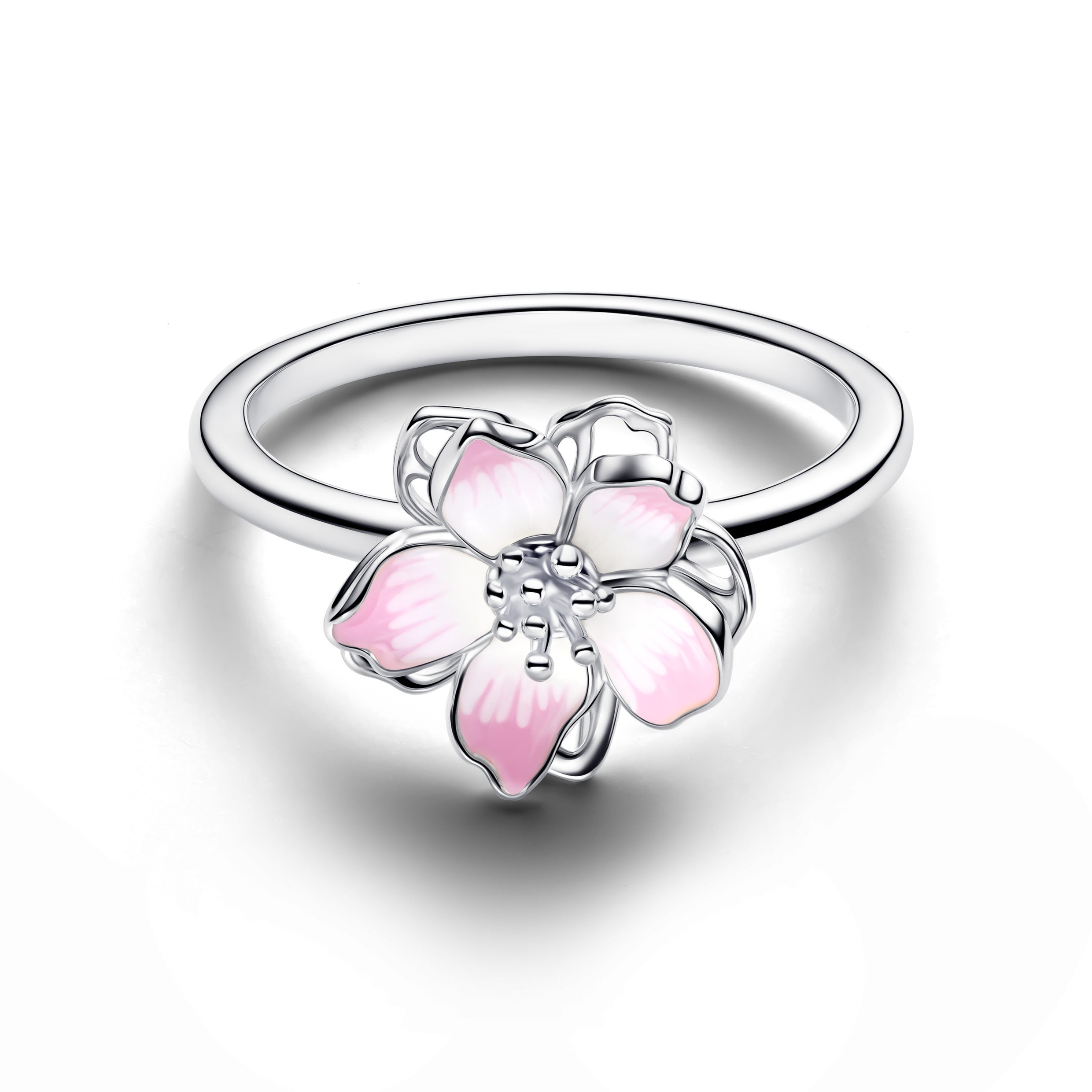 Cherry Blossom Silver Ring