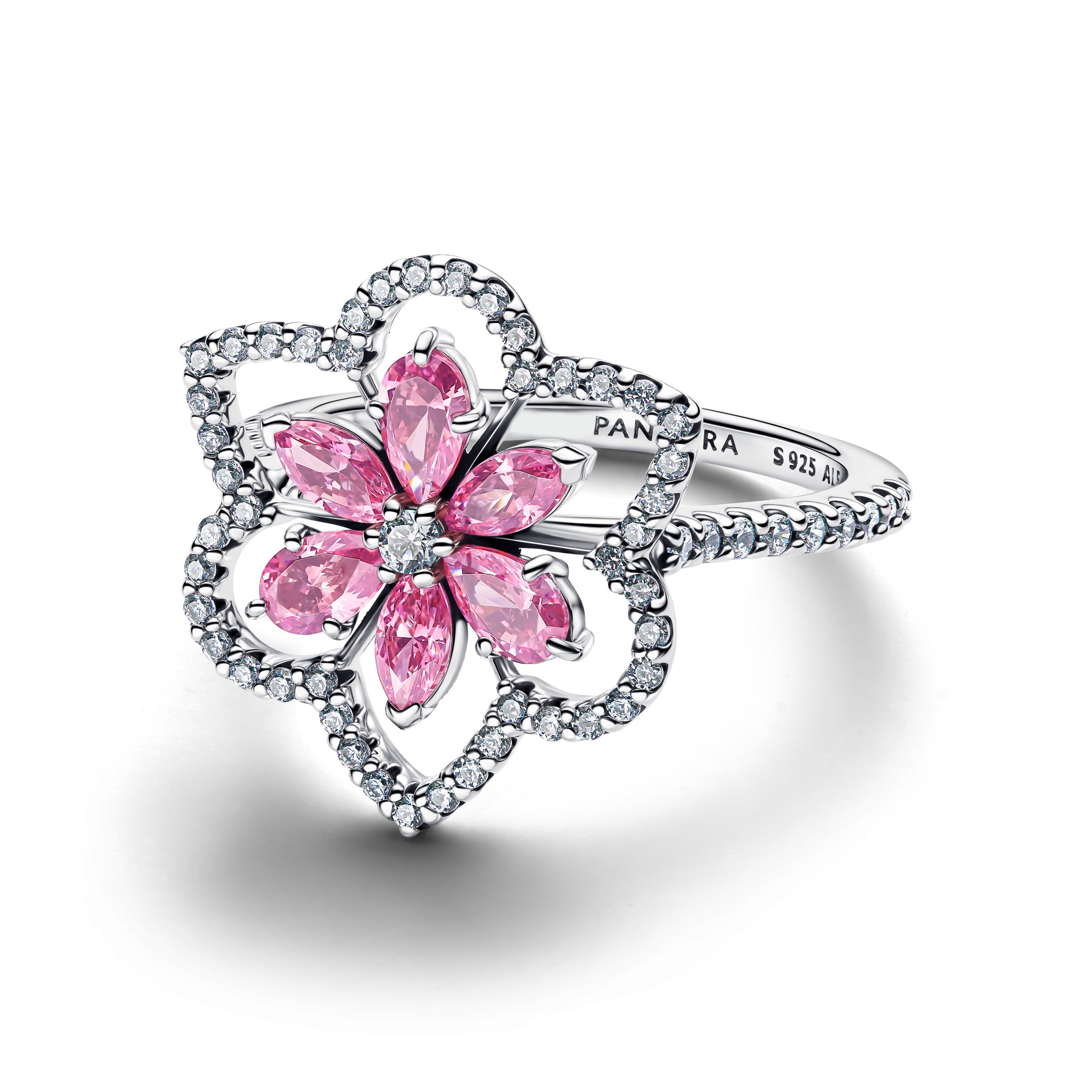 Double Flower Cocktail Ring