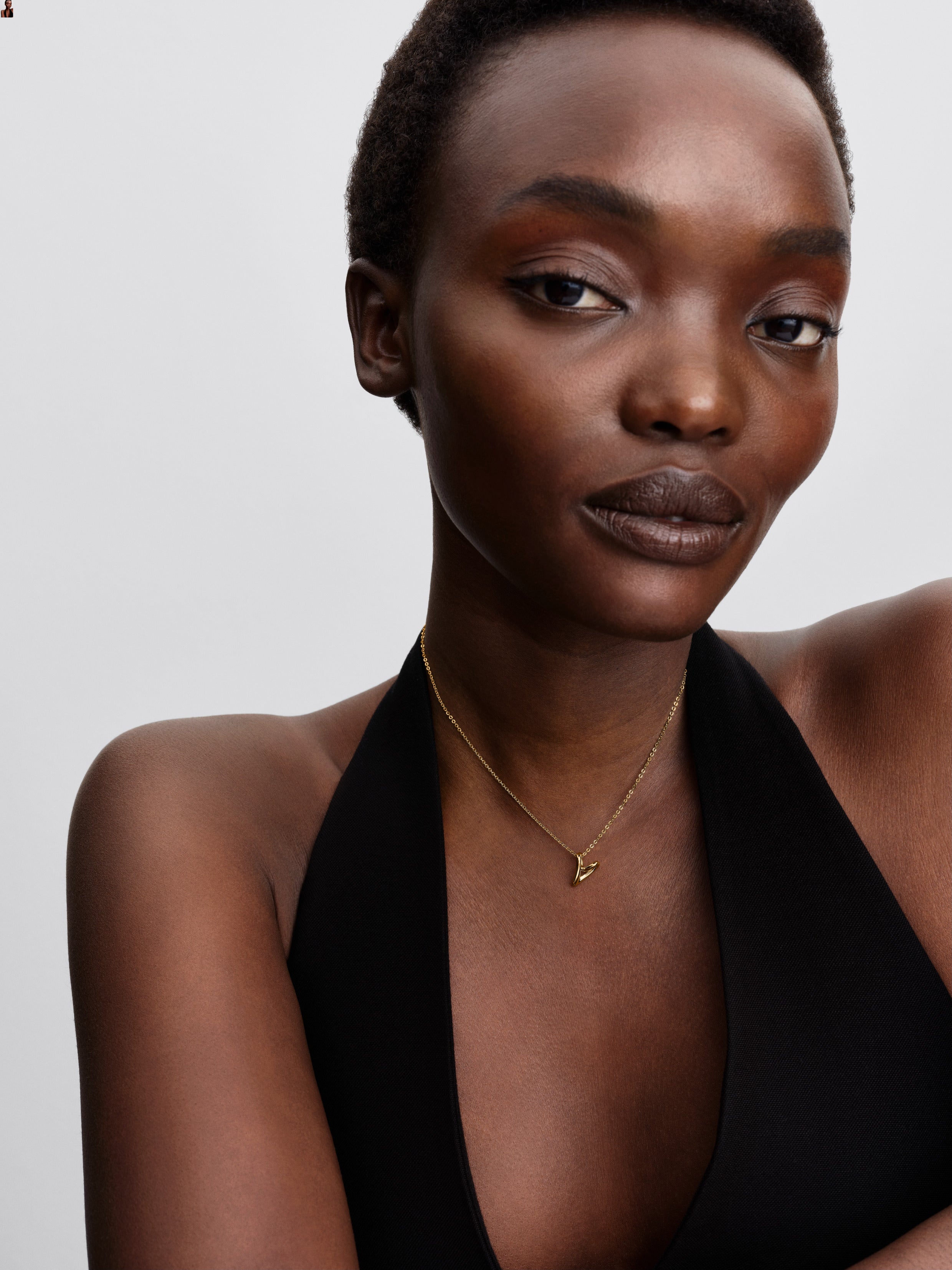 Organically Shaped Heart Small Pendant Necklace