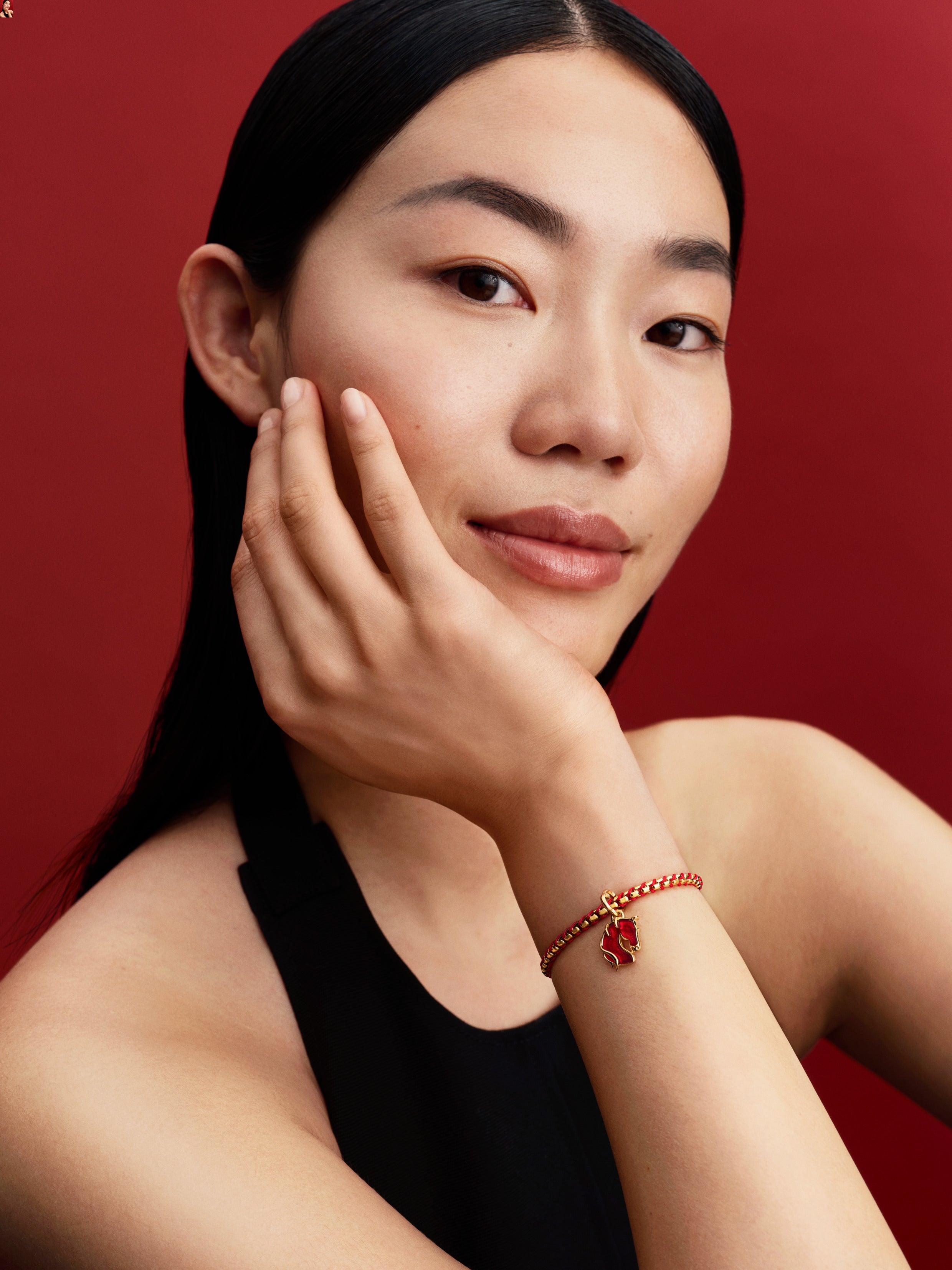 Red Fire Horse Murano Glass Dangle Charm