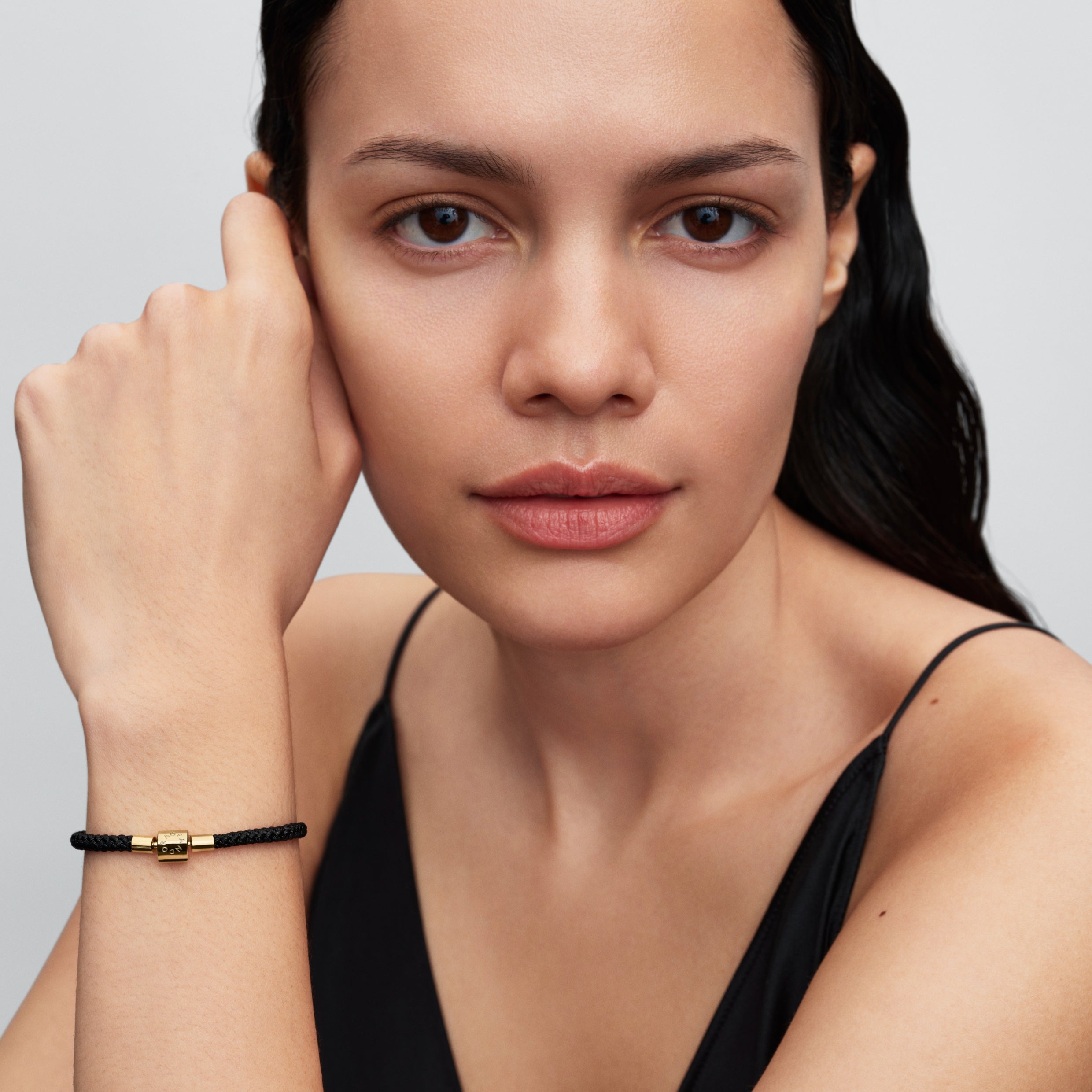 Shimmering Black Cord Bracelet