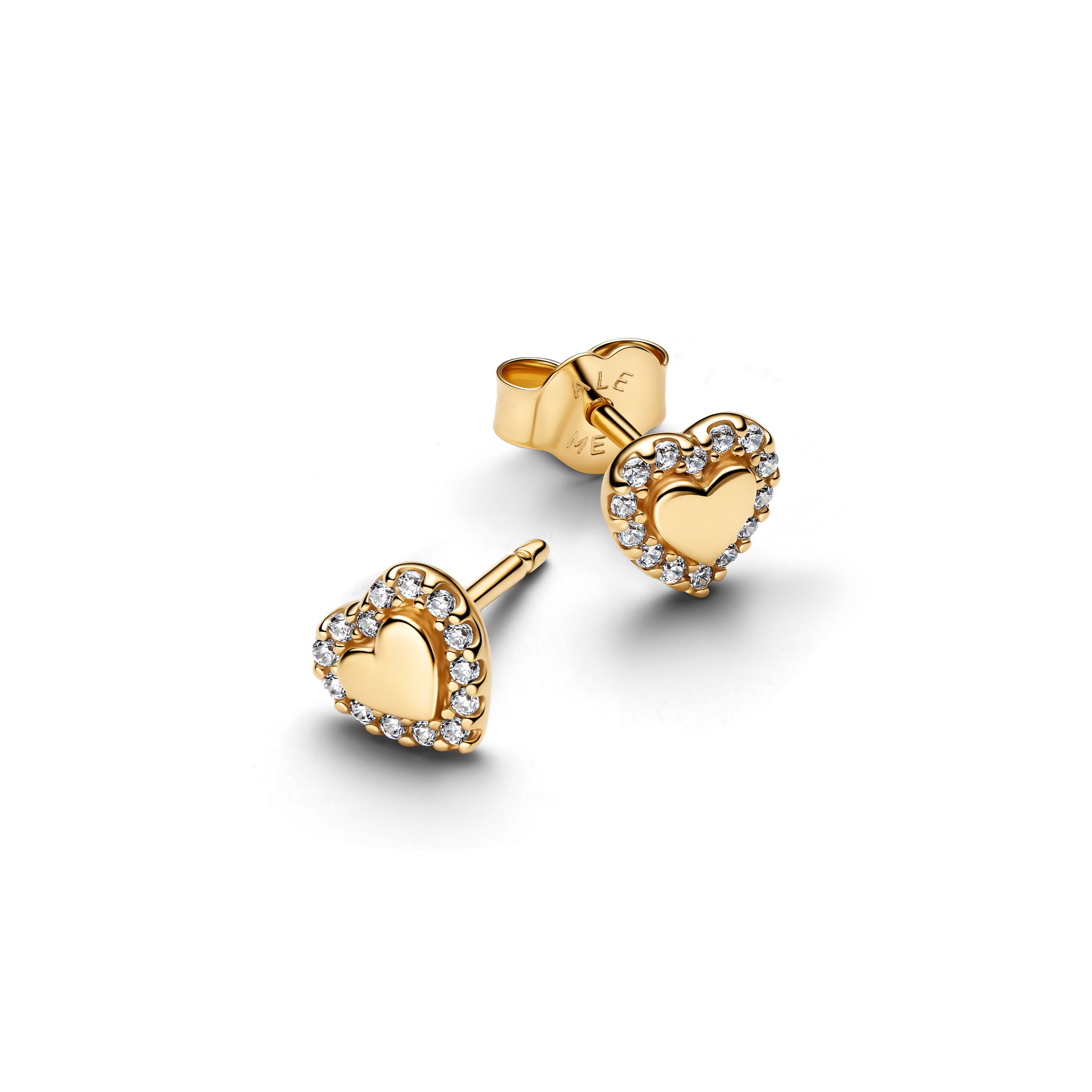 Heart Halo Stud Earrings