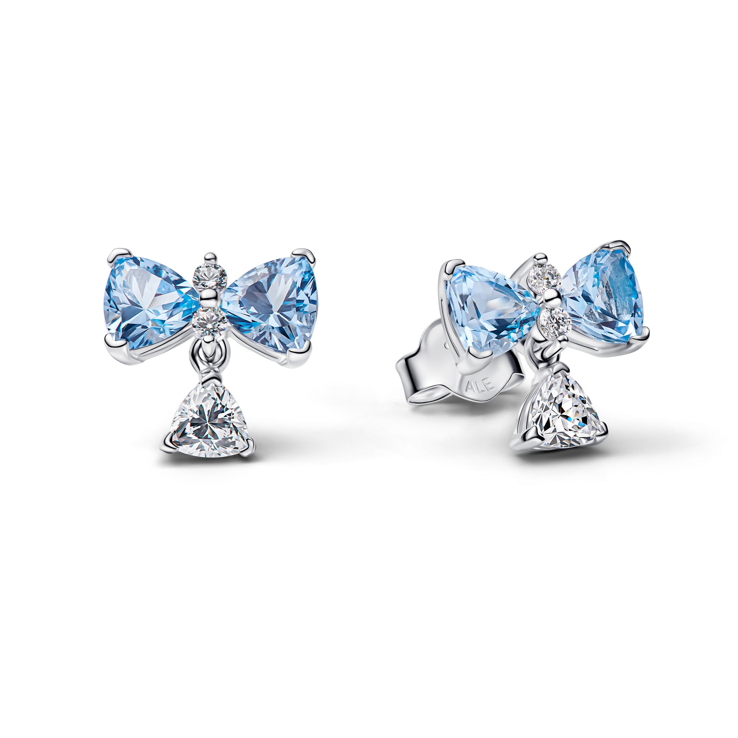 Bridgerton Blue Bow Stud Earrings