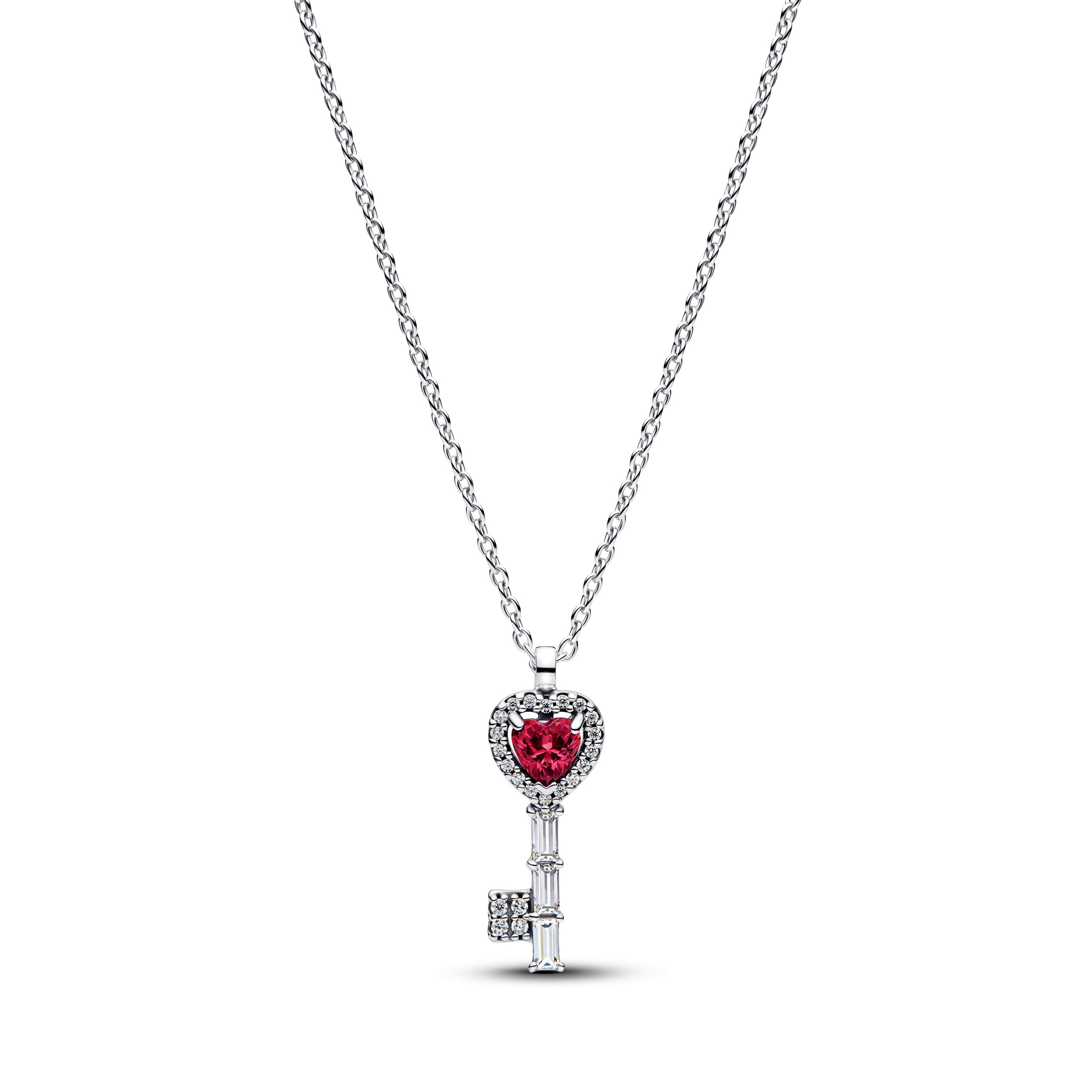 Elevated Heart Key Collier Necklace