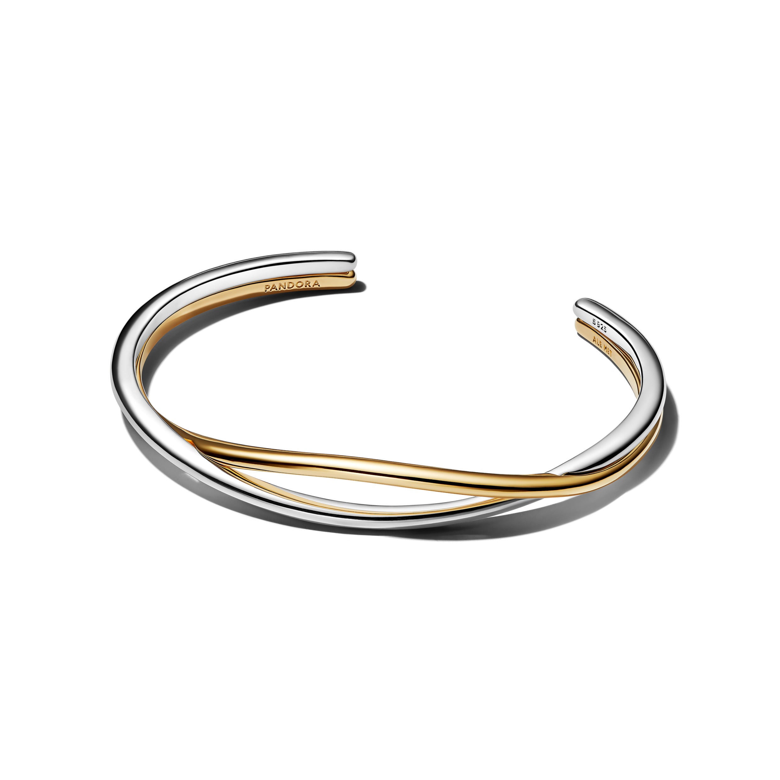 Entwined Two-Tone Open Bangle