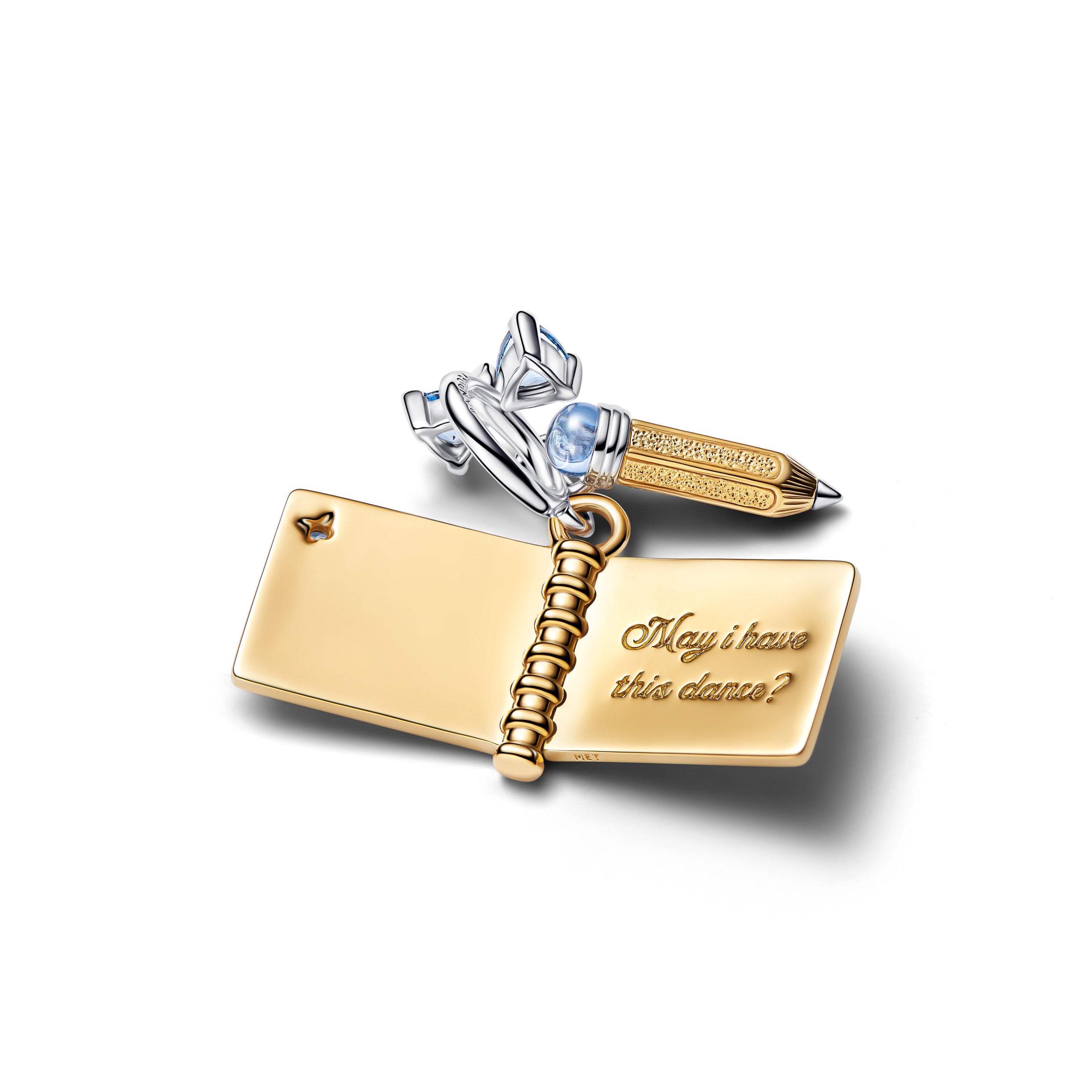 Bridgerton Dance Card & Pencil Dangle Charm