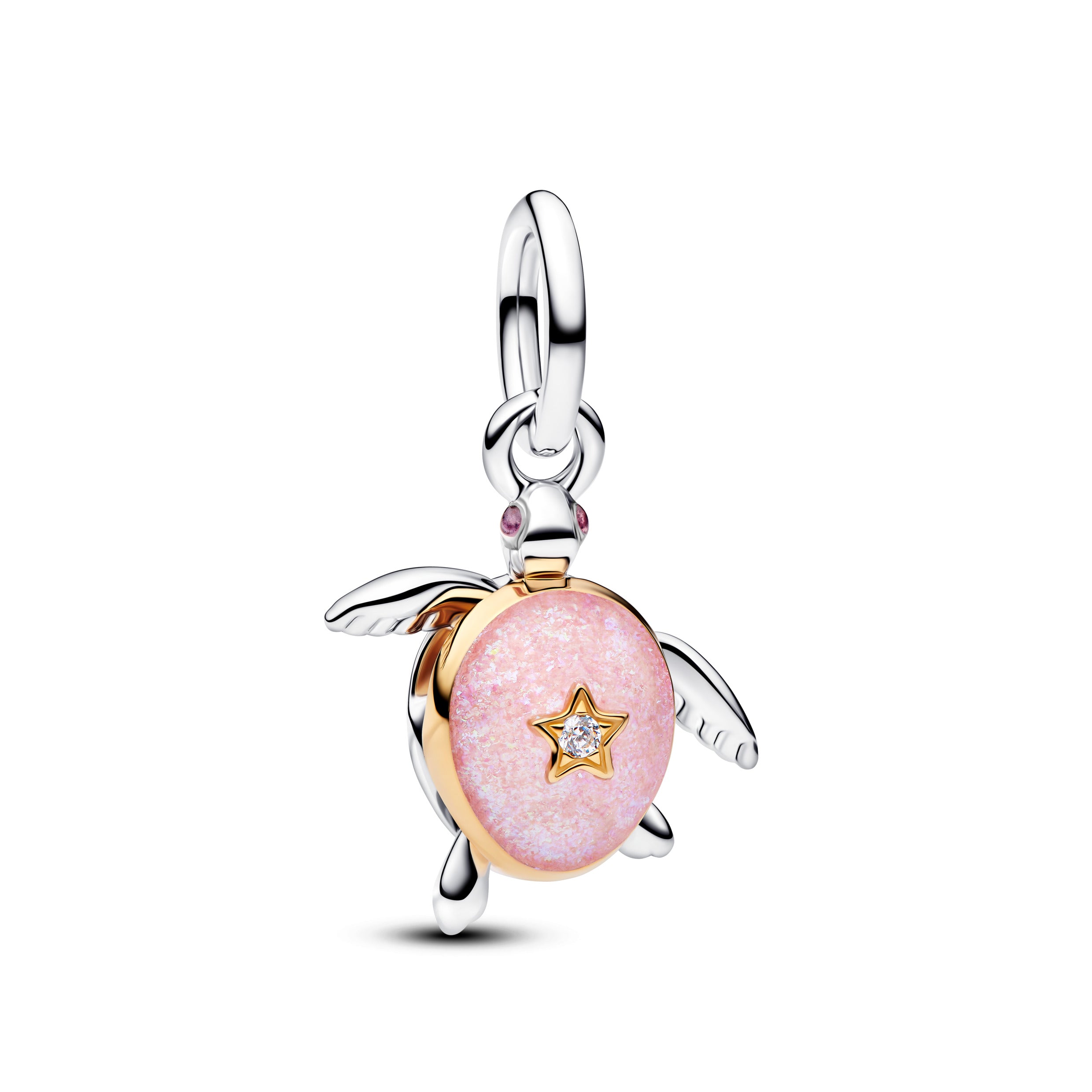 2026 Pink Sea Turtle Lab-grown Diamond Dangle Charm