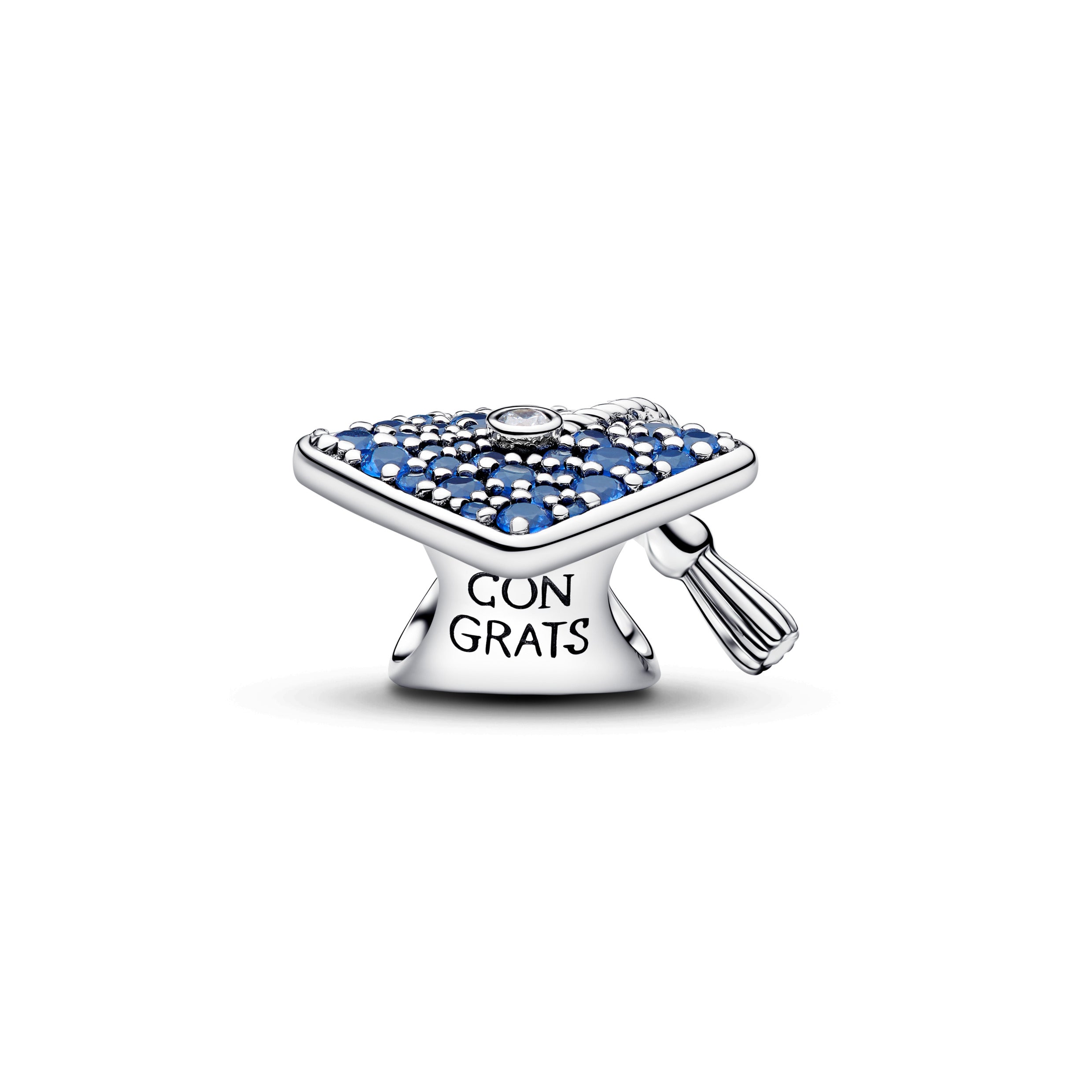 Graduation Cap Silver Charm