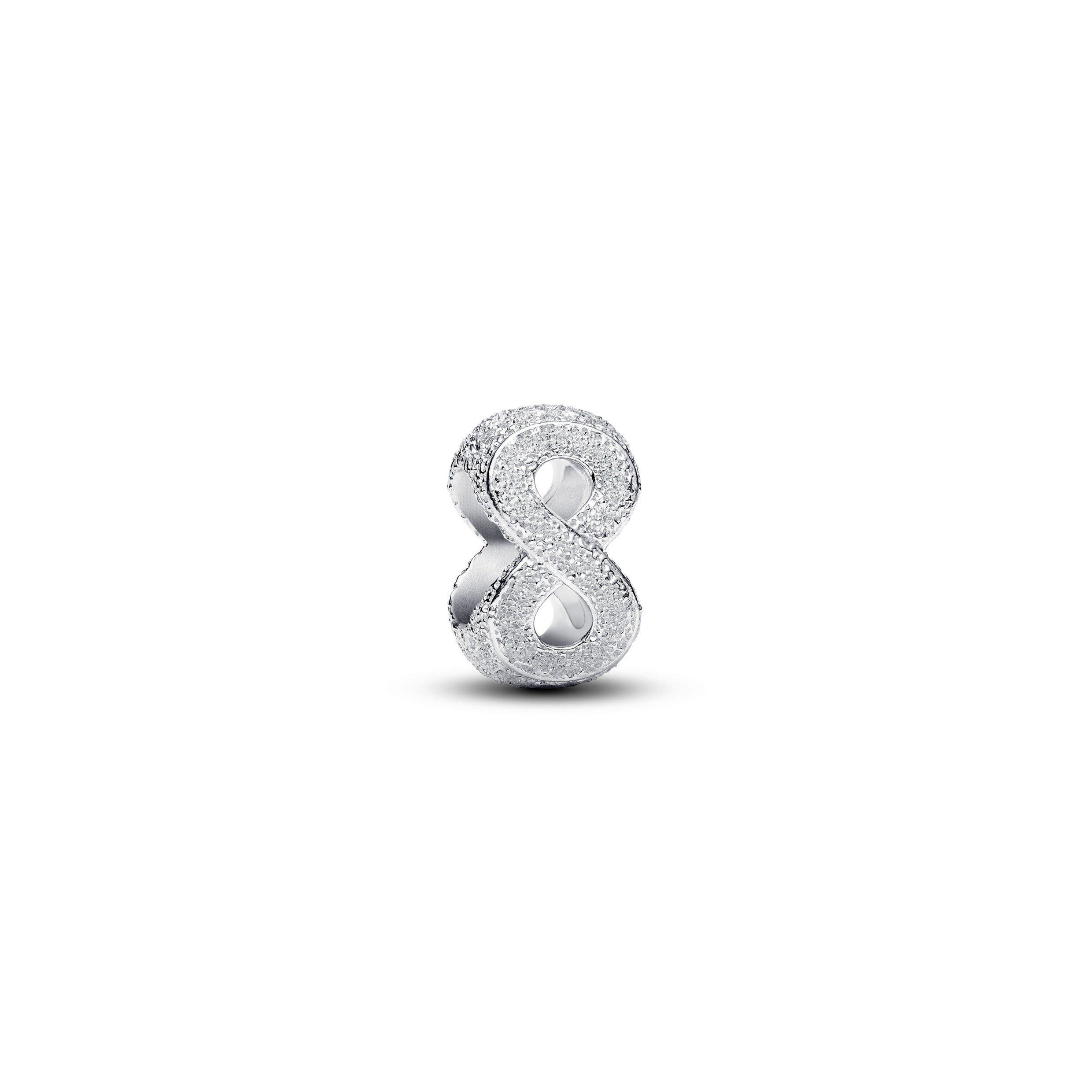 Textured Infinity Symbol Mini Charm