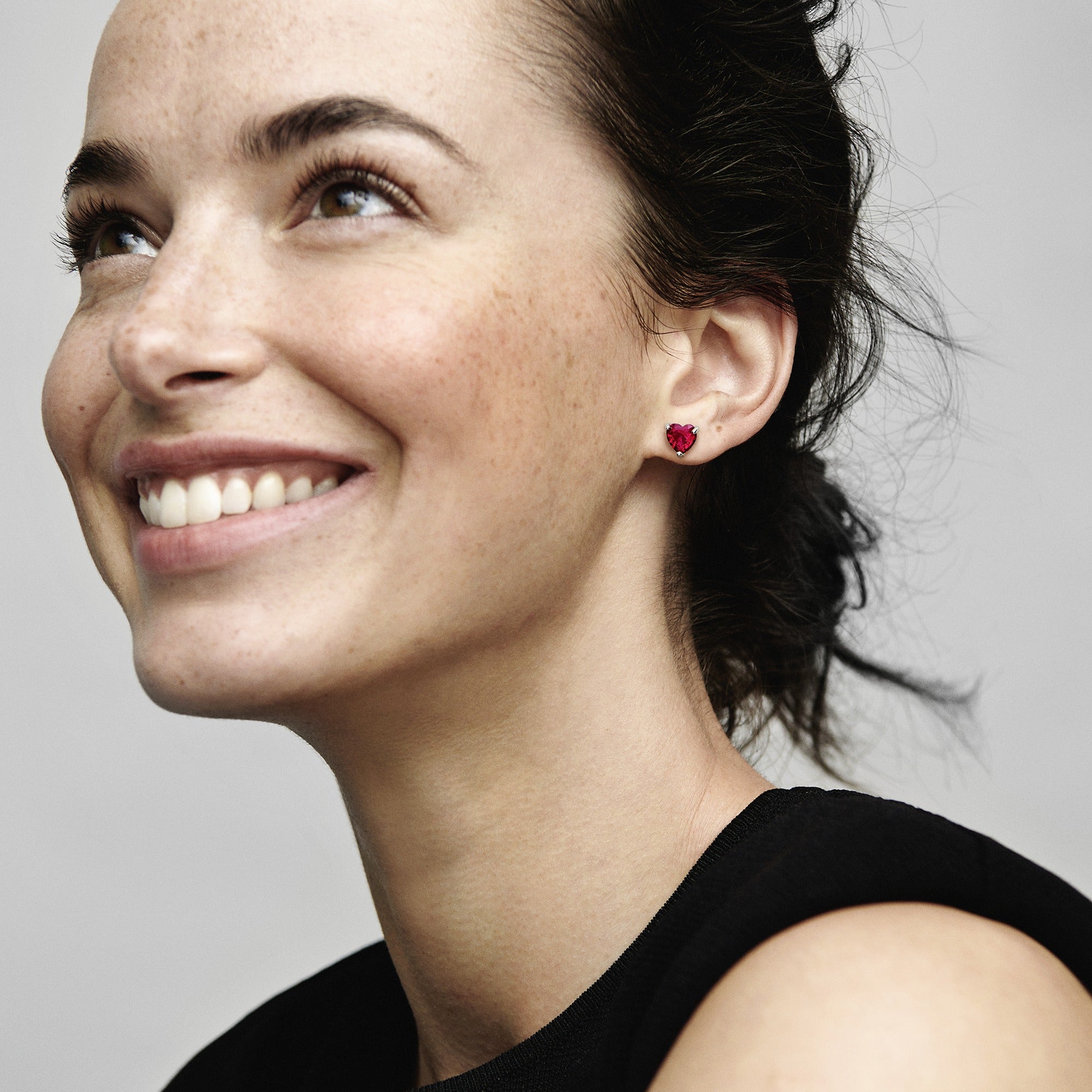 Heart Silver Stud Earrings