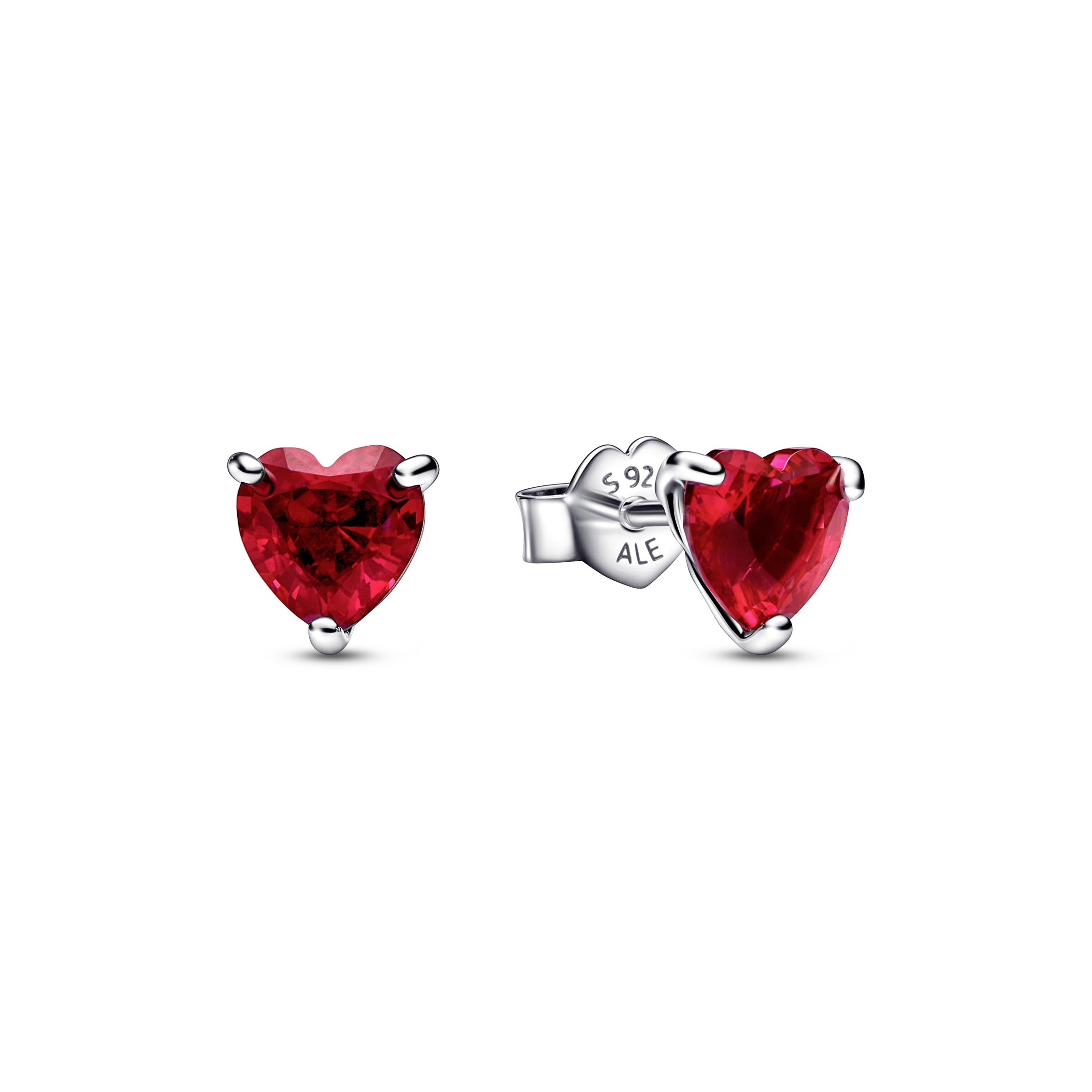 Heart Silver Stud Earrings