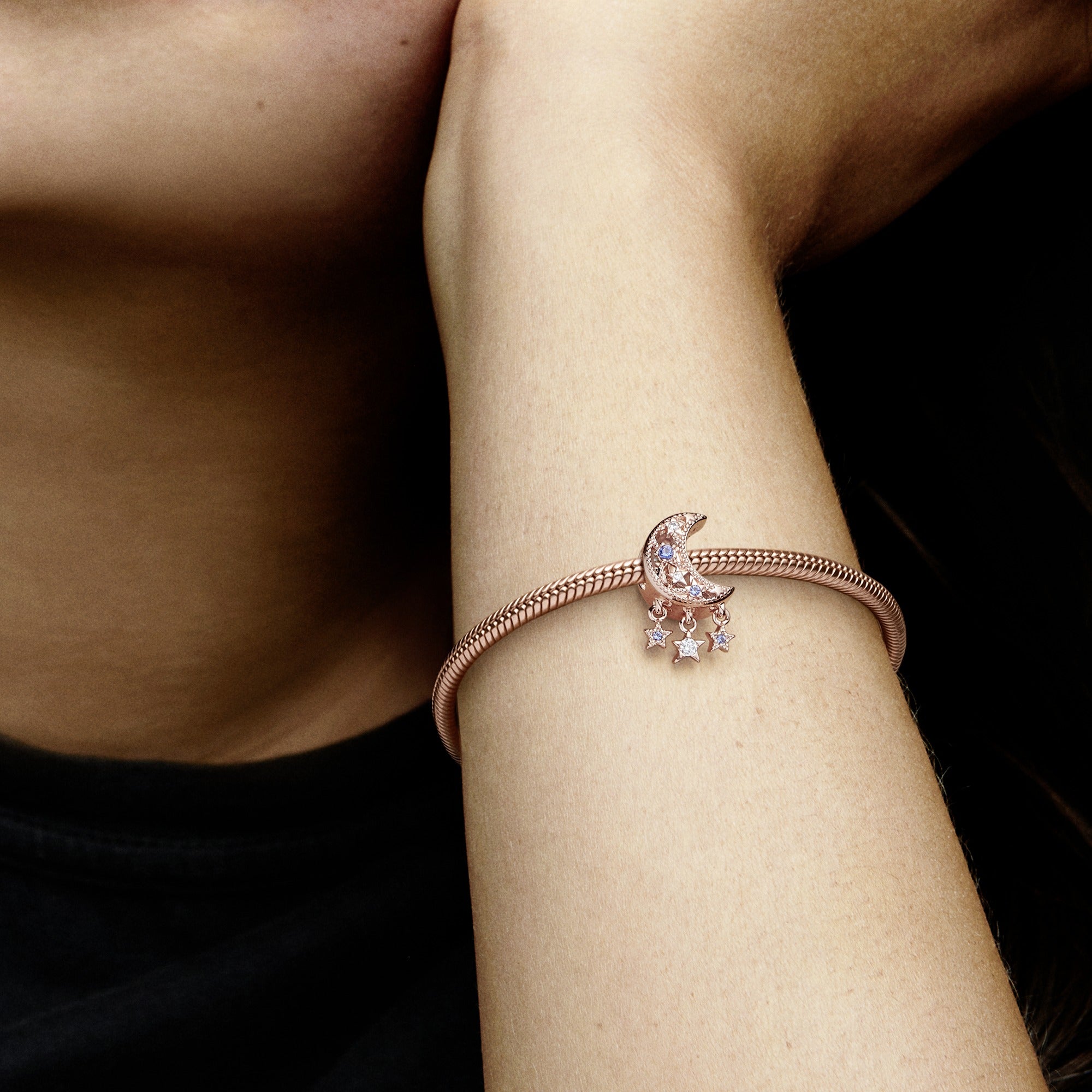 Moon Rose Gold-Plated Charm
