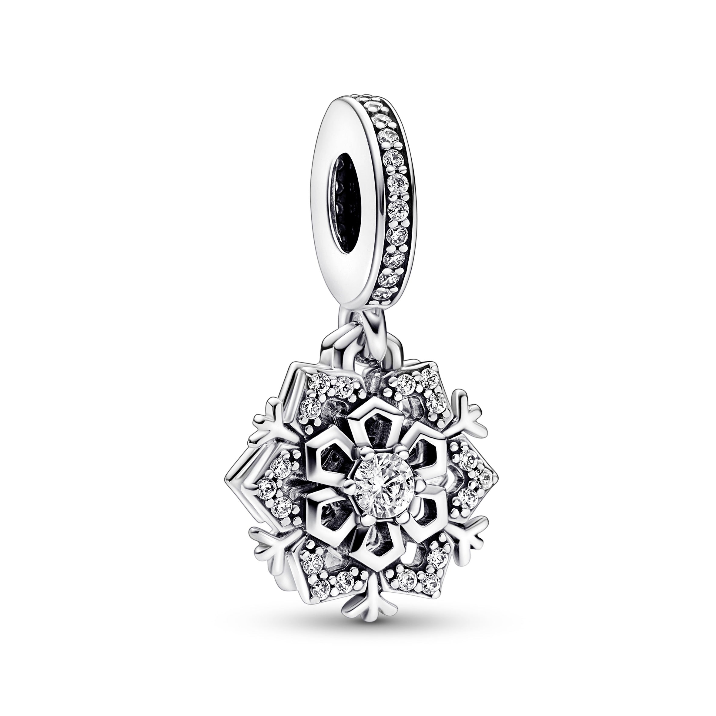 Snowflake Silver Double Dangle – Pandora Shop Lebanon