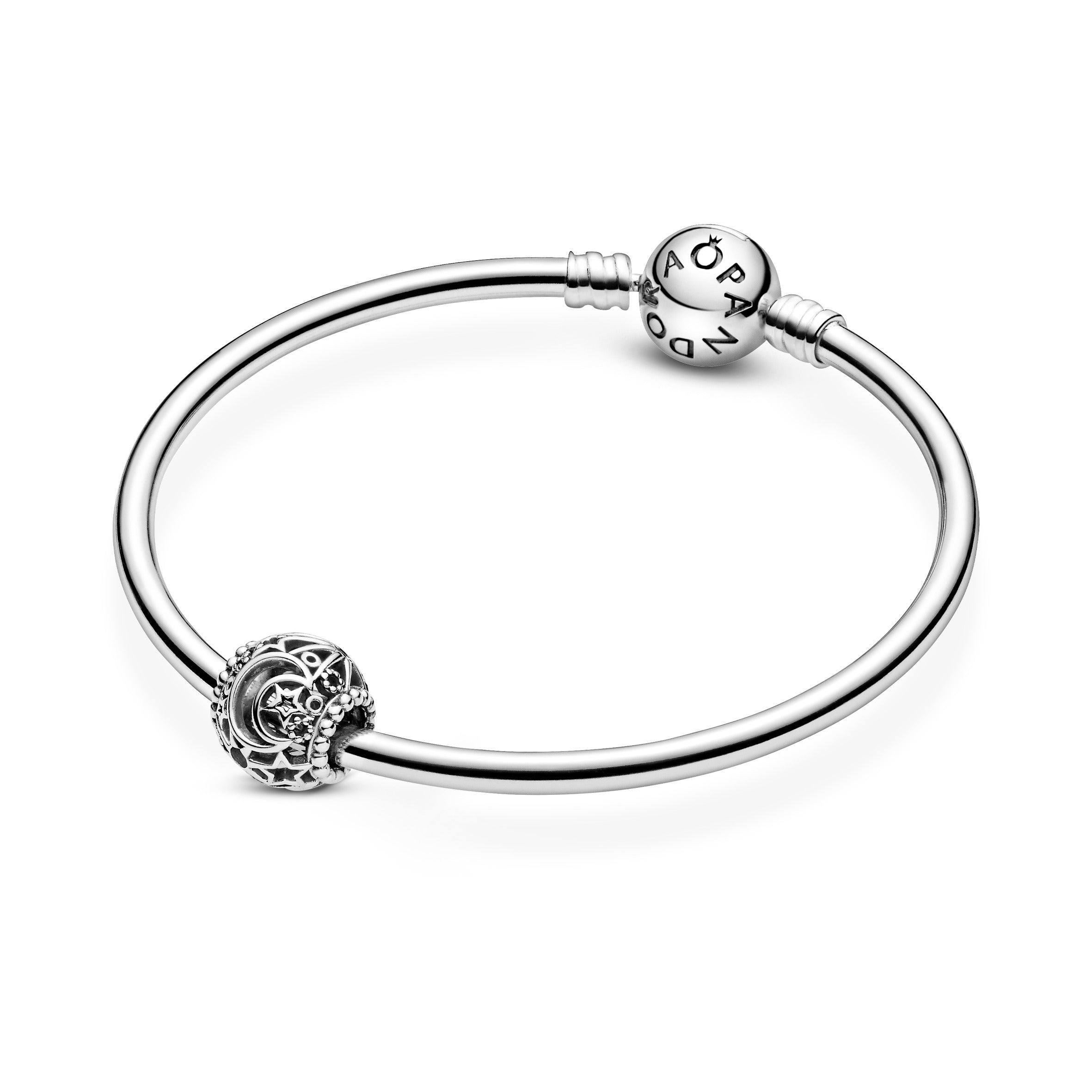 Moon And Star Sterling Silver Charm
