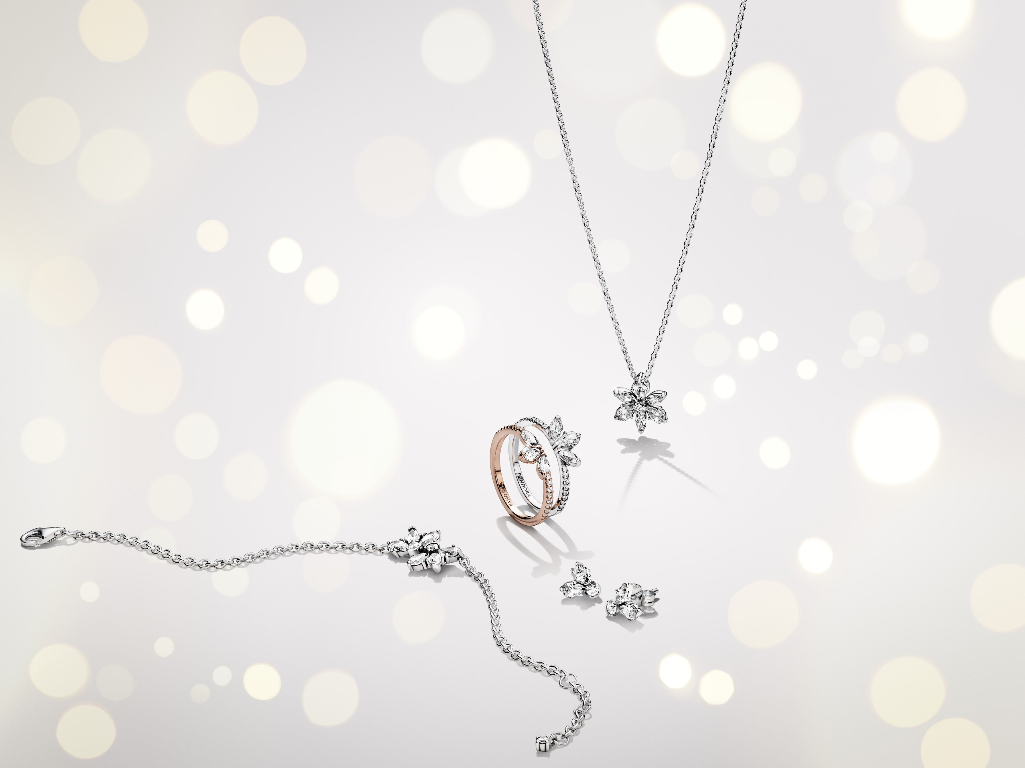 Herbarium Cluster Silver Collier