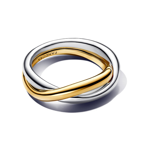 Two-tone Entwined Bands Ring