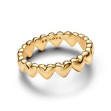 Row of Hearts Ring