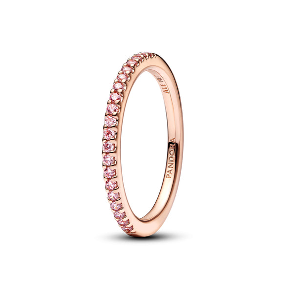 Sparkling Pink Band Ring