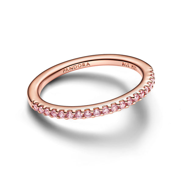 Sparkling Pink Band Ring