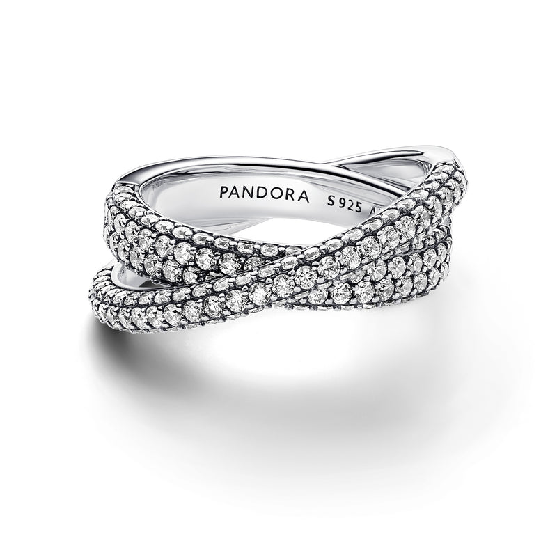 Pandora Timeless Pavé Crossover Dual Band Ring